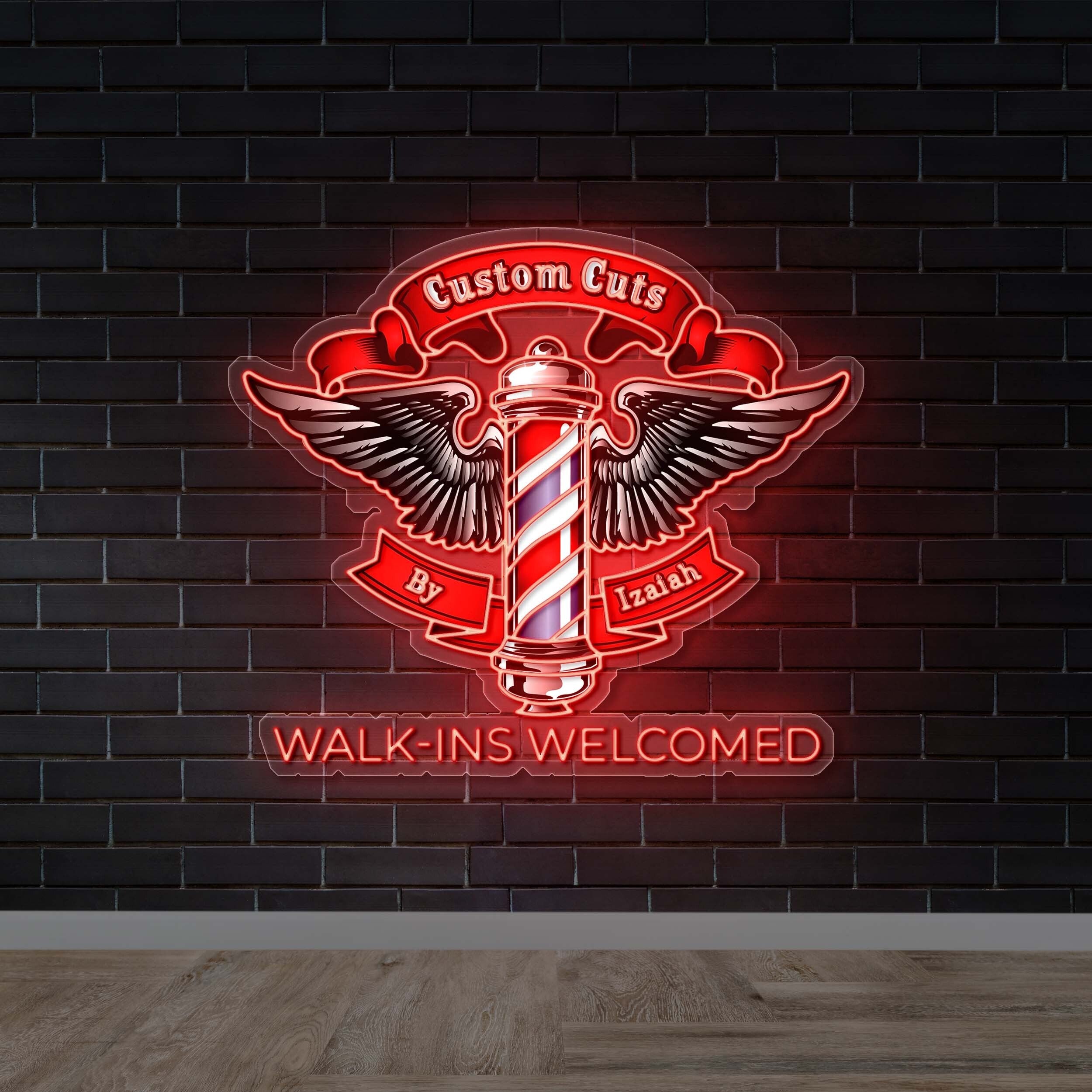 Custom Cuts by Izaiah - Premium Neon Artwork