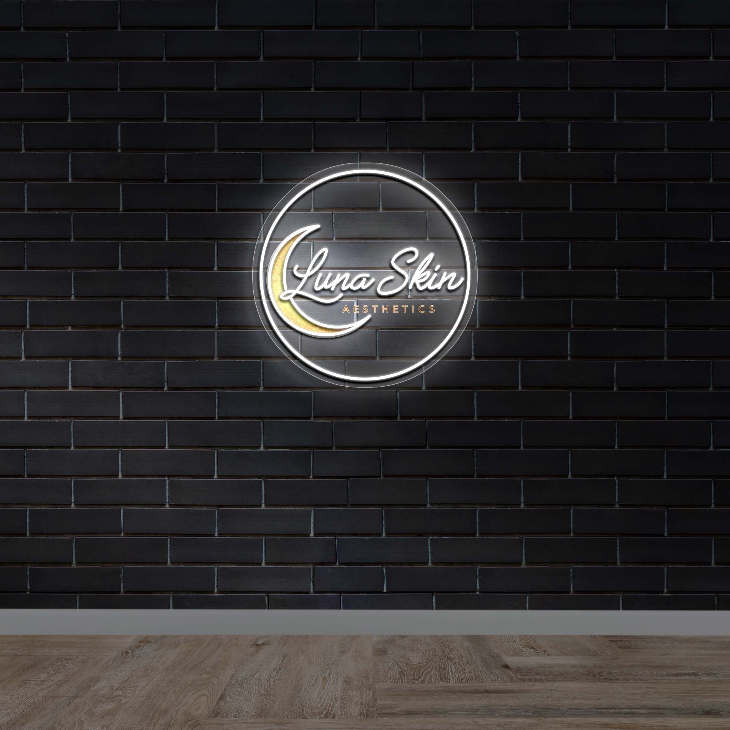 Luna Skin Aesthetics | Circular Version - Premium Neon Artwork