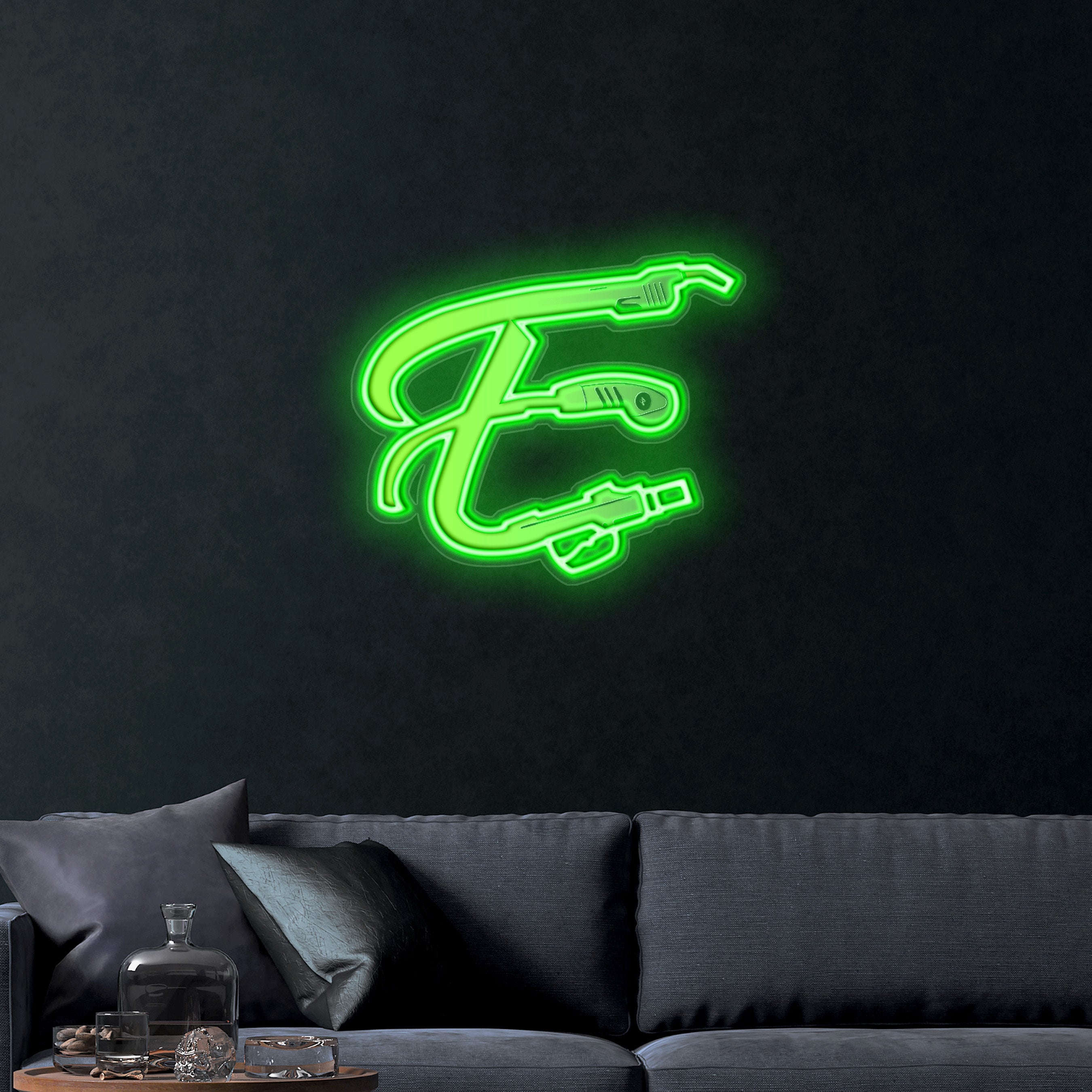 E – Premium Neon Artwork