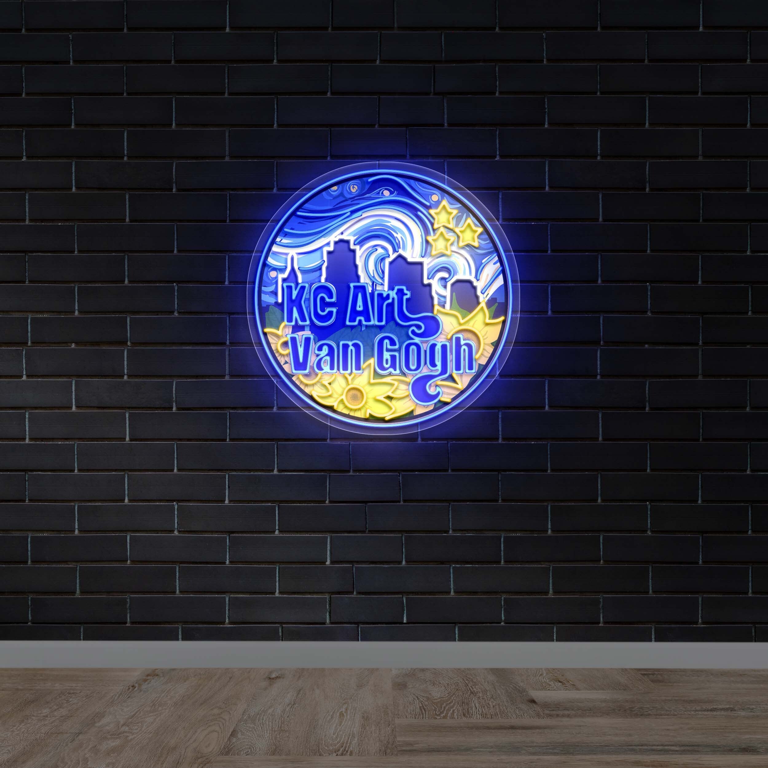KC Art Van Gogh – Premium Neon Artwork