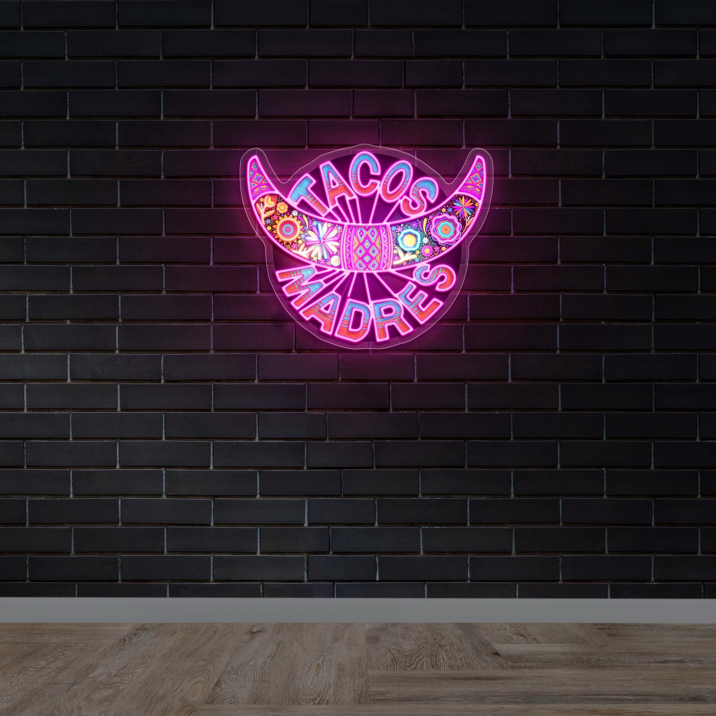 TACOS MADRES - Premium Neon Artwork