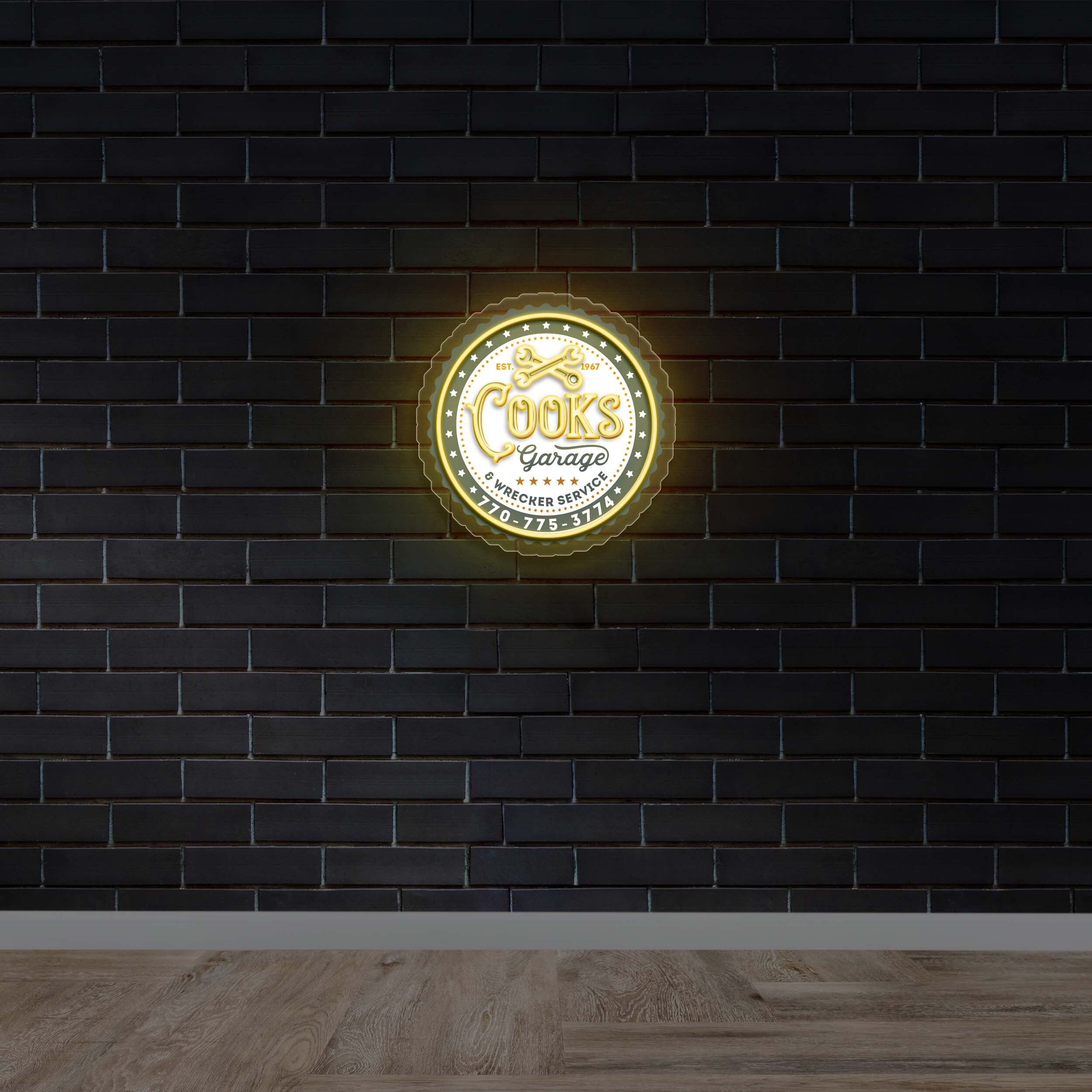 Cooks Garage & Wrecker Service - Premium Neon Artwork