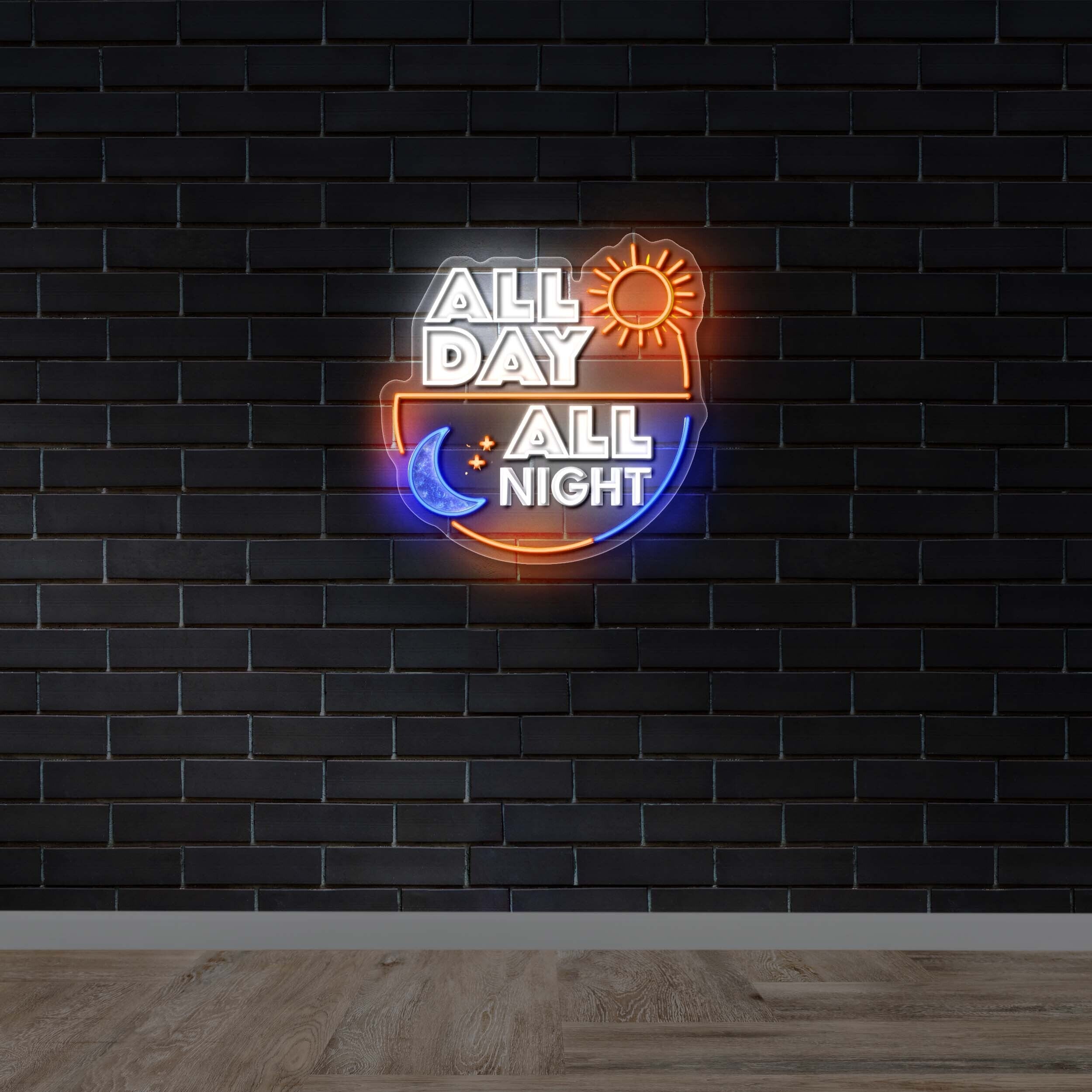 All Day All Night – Premium Neon Artwork