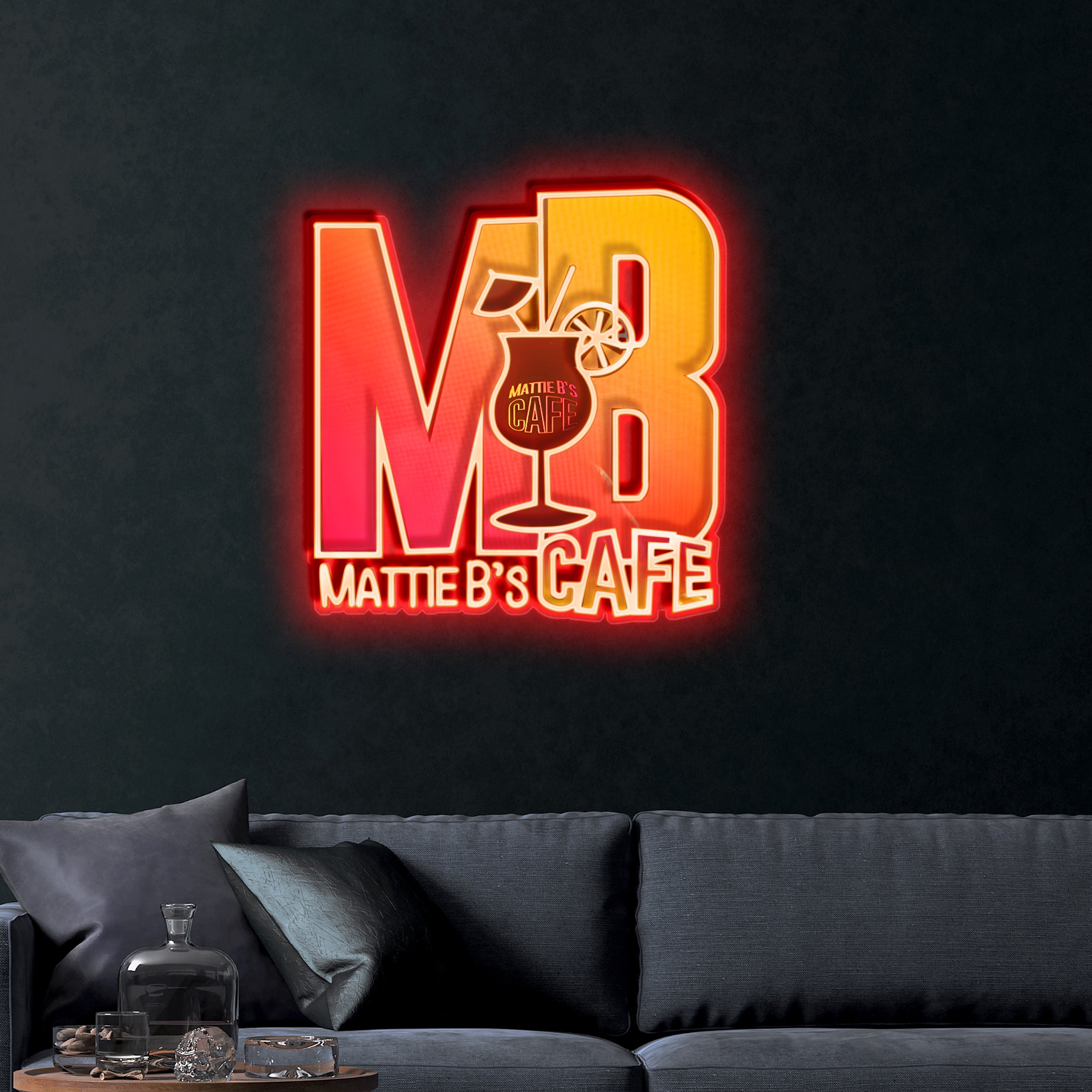 Mattie B's Cafe – Premium Neon Artwork