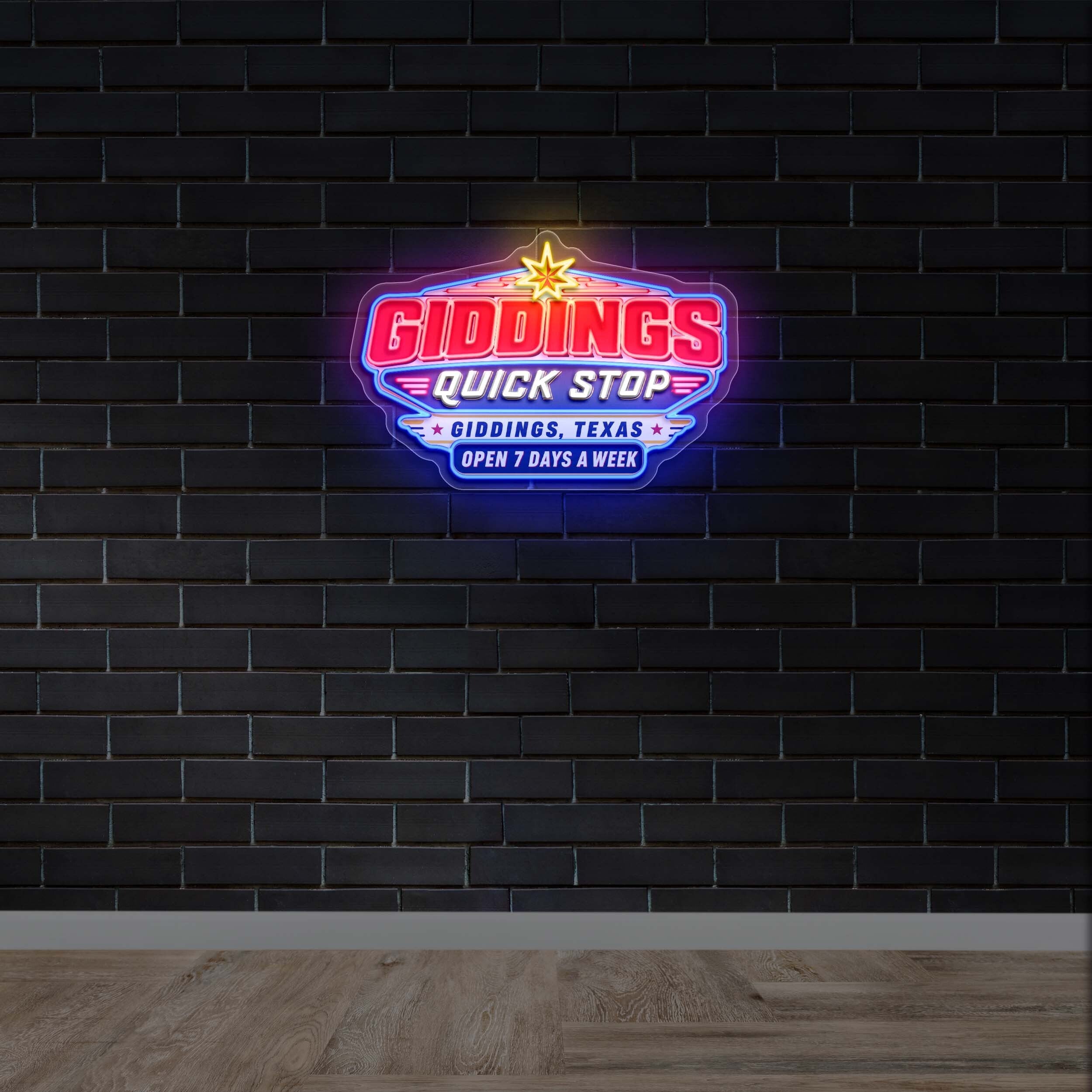 Giddings Quick Stop - Premium Neon Artwork