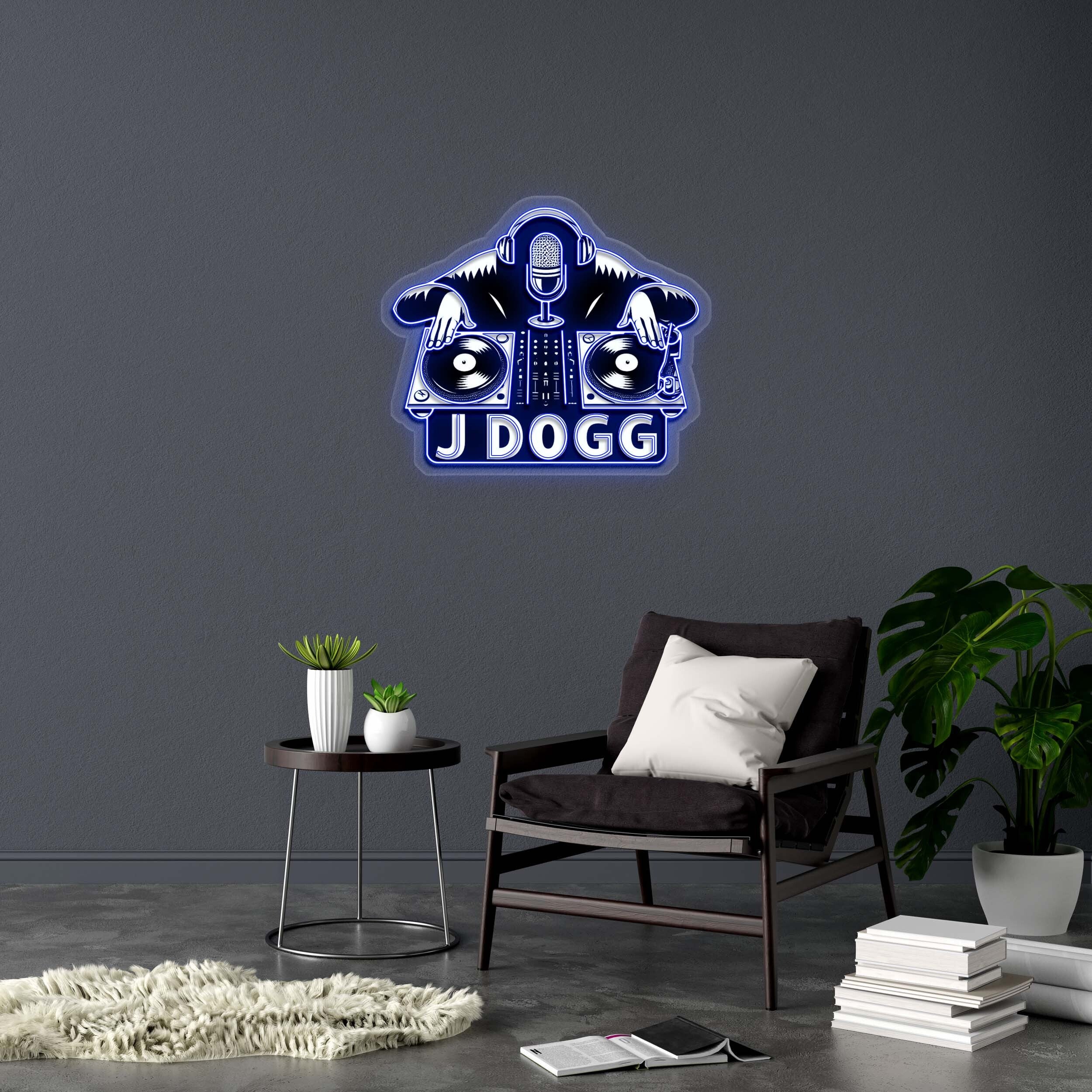 J DOGG (version 2) - Premium Neon Artwork