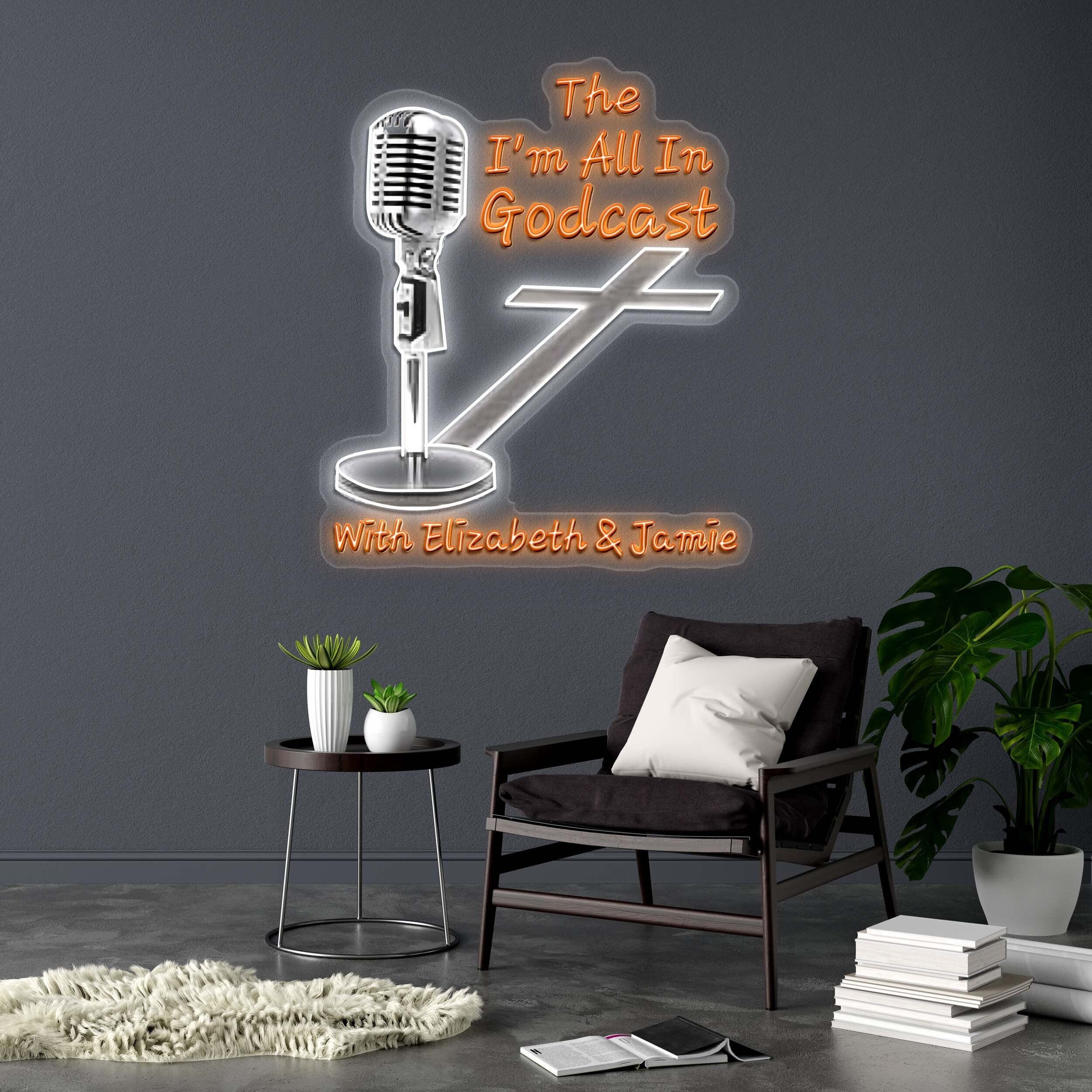 The I'm All In Godcast - Premium Neon Artwork