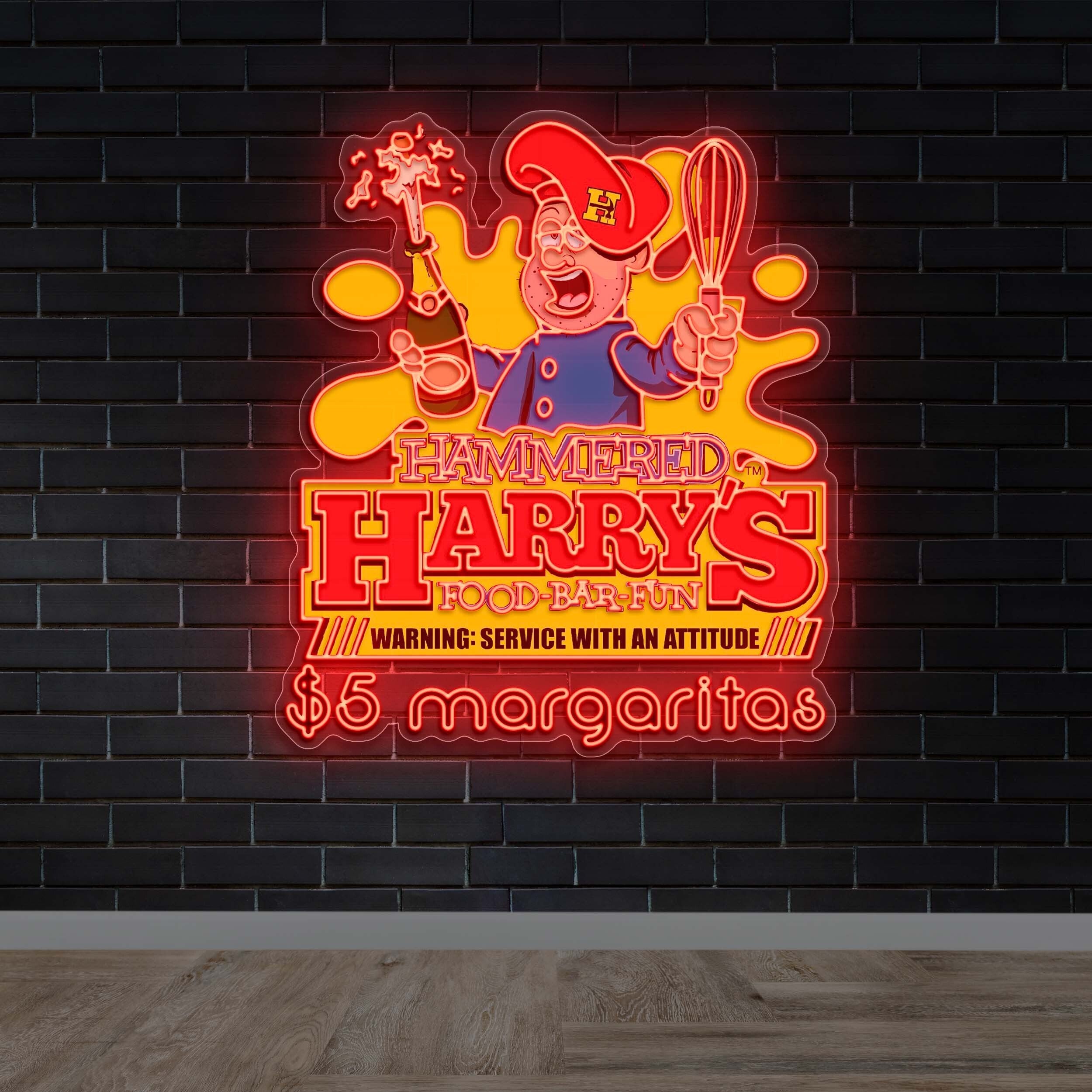 HAMMERED HARRY'S - Premium Neon Artwork