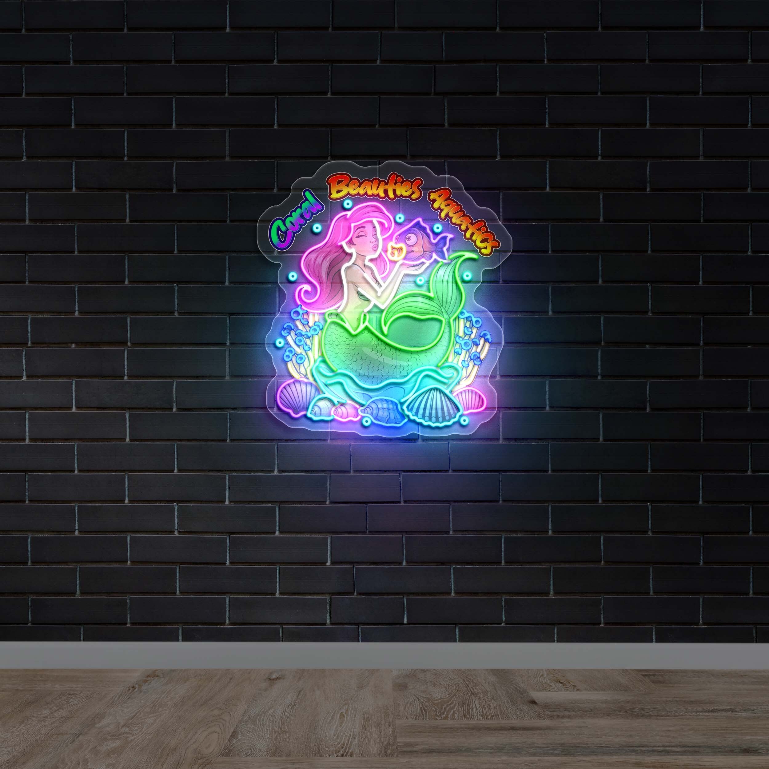 Coral Beauties Aquatics - Premium Neon Artwork
