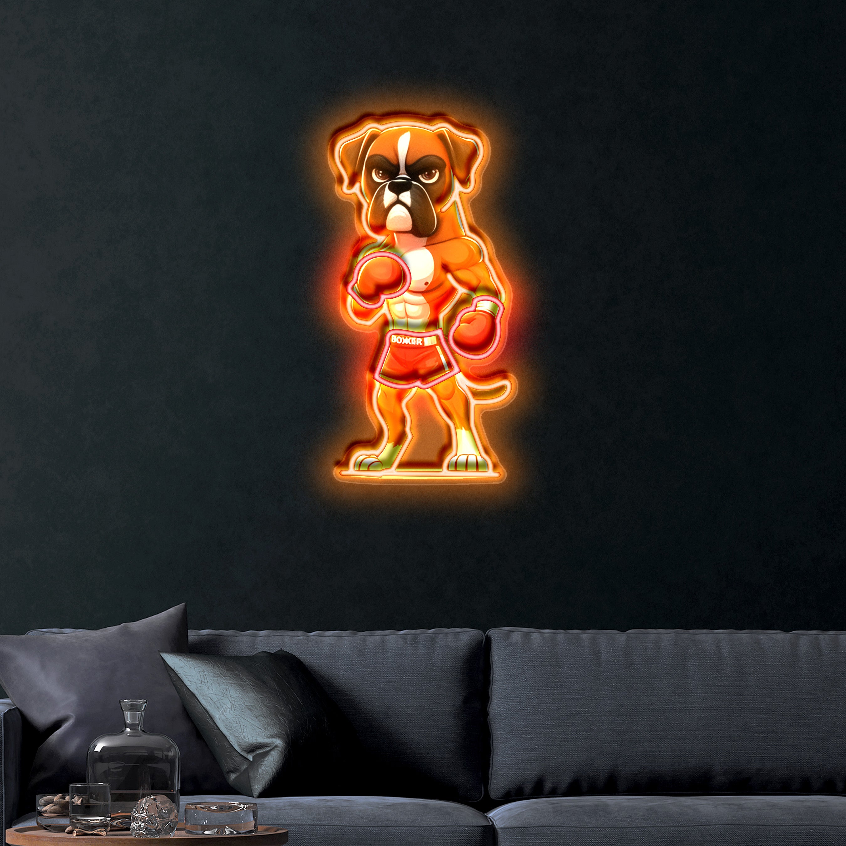 Boxer Dog – Premium Neon Artwork