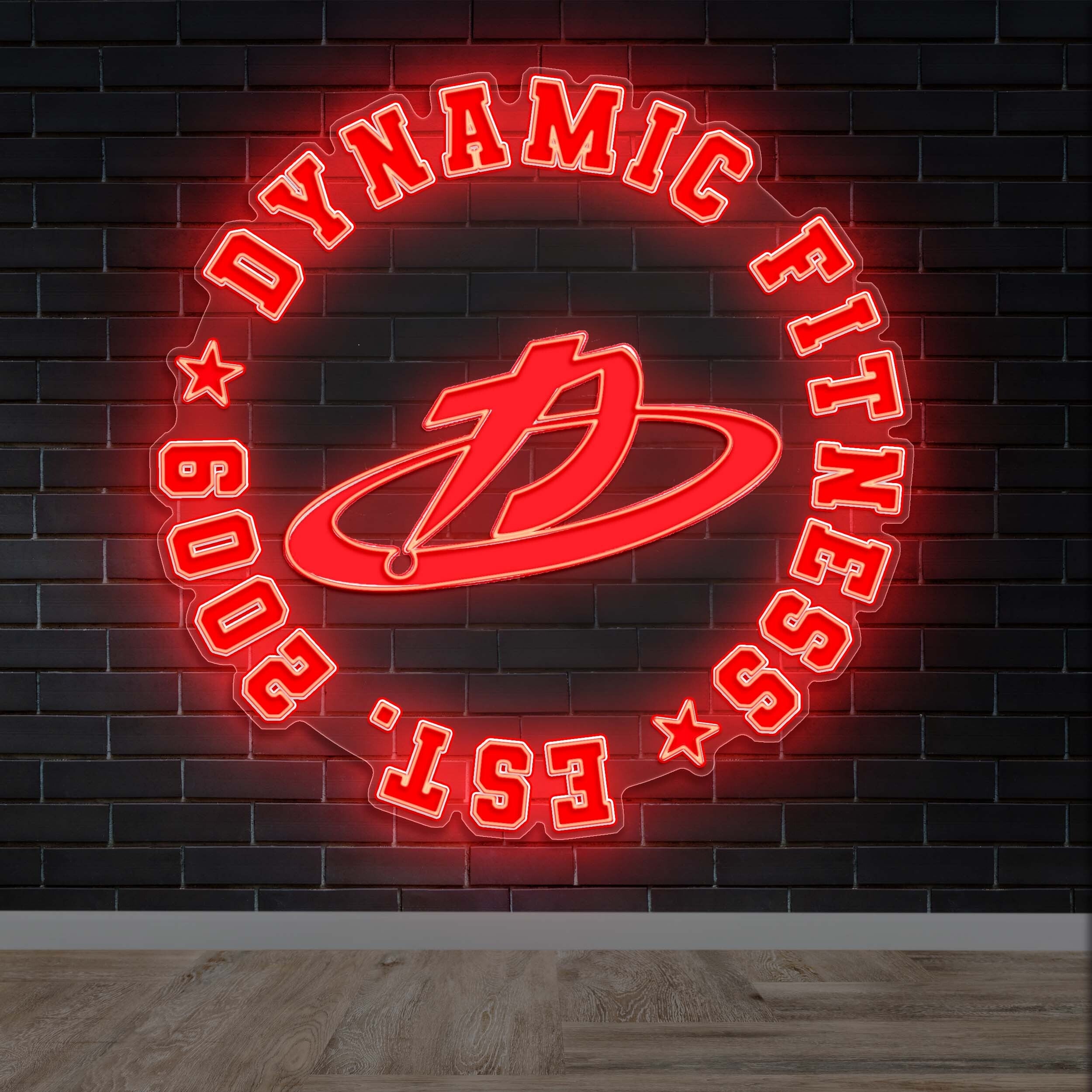 DYNAMIC FITNESS EST. 2009 - Premium Neon Artwork