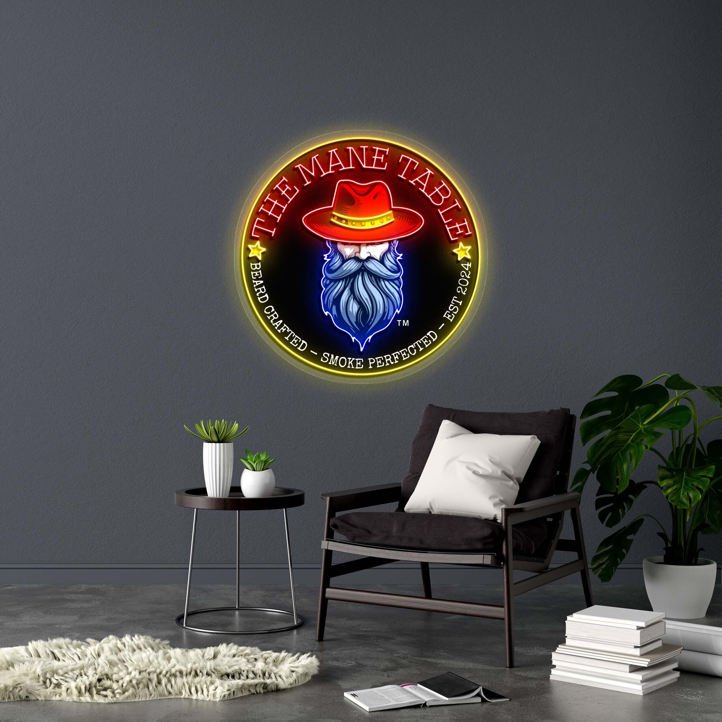 THE MANE TABLE - Premium Neon Artwork