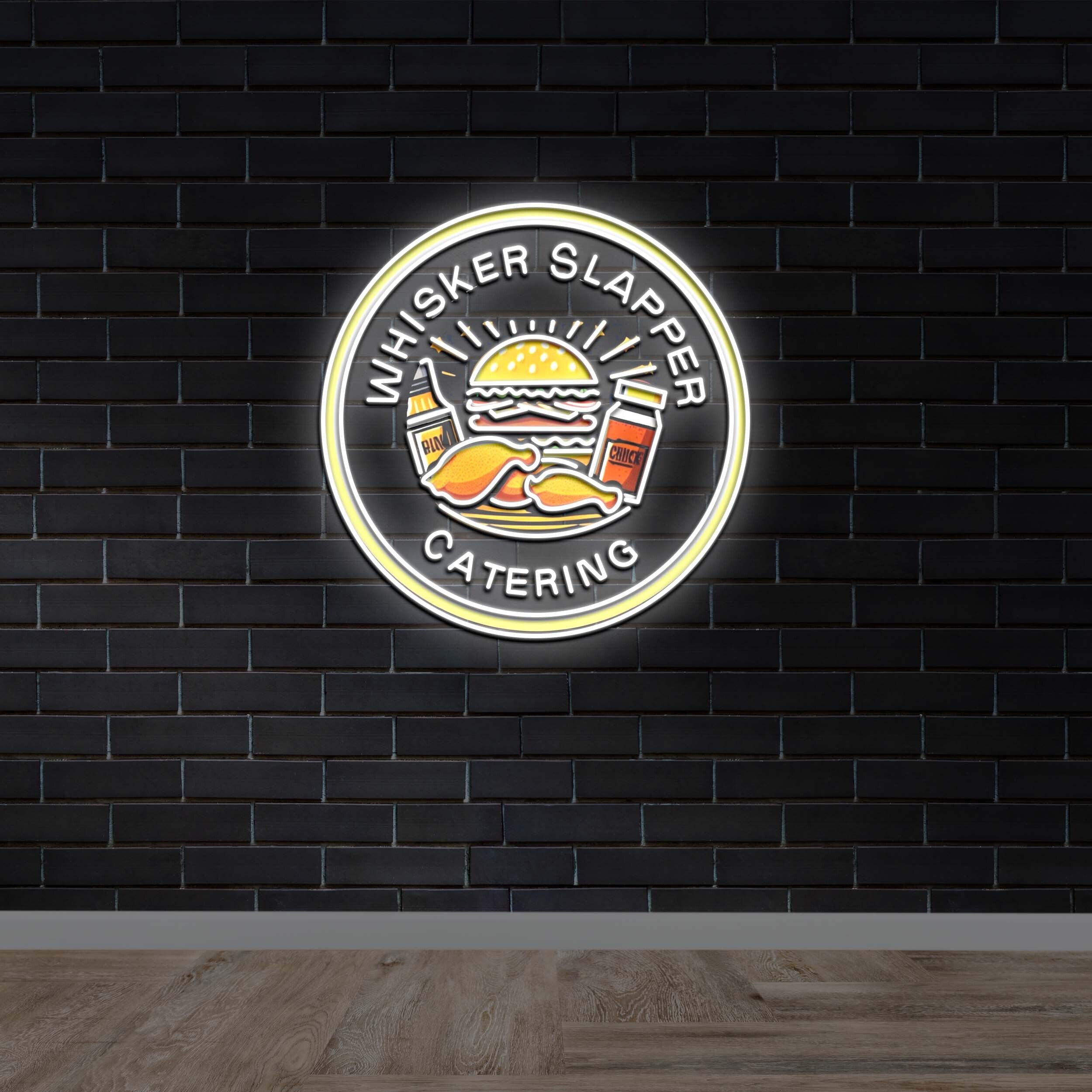 Whisker Slapper Catering - Premium Neon Artwork