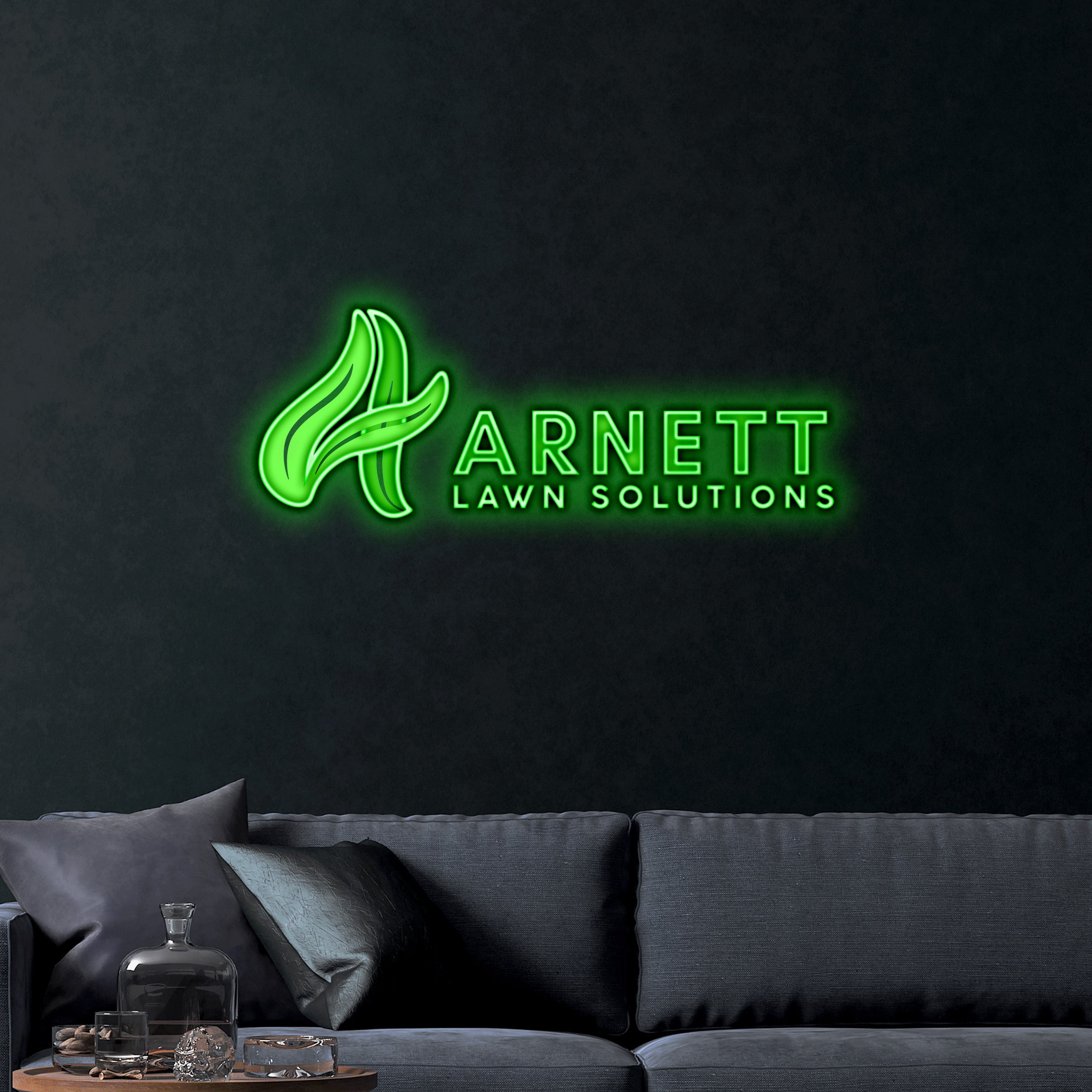 Arnett Lawn Solutions – Premium Neon Artwork