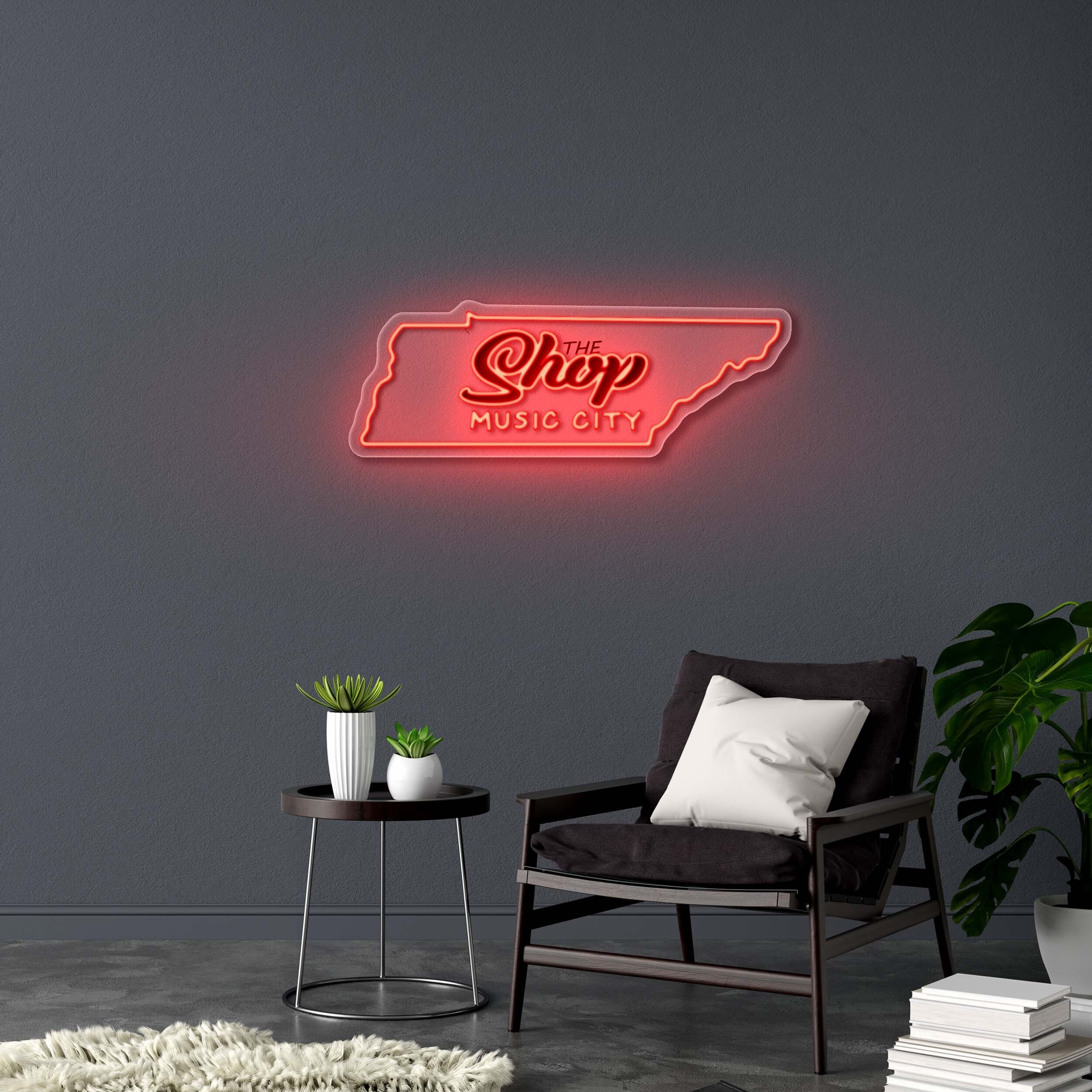 The Shop Music City - Premium Neon Artwork