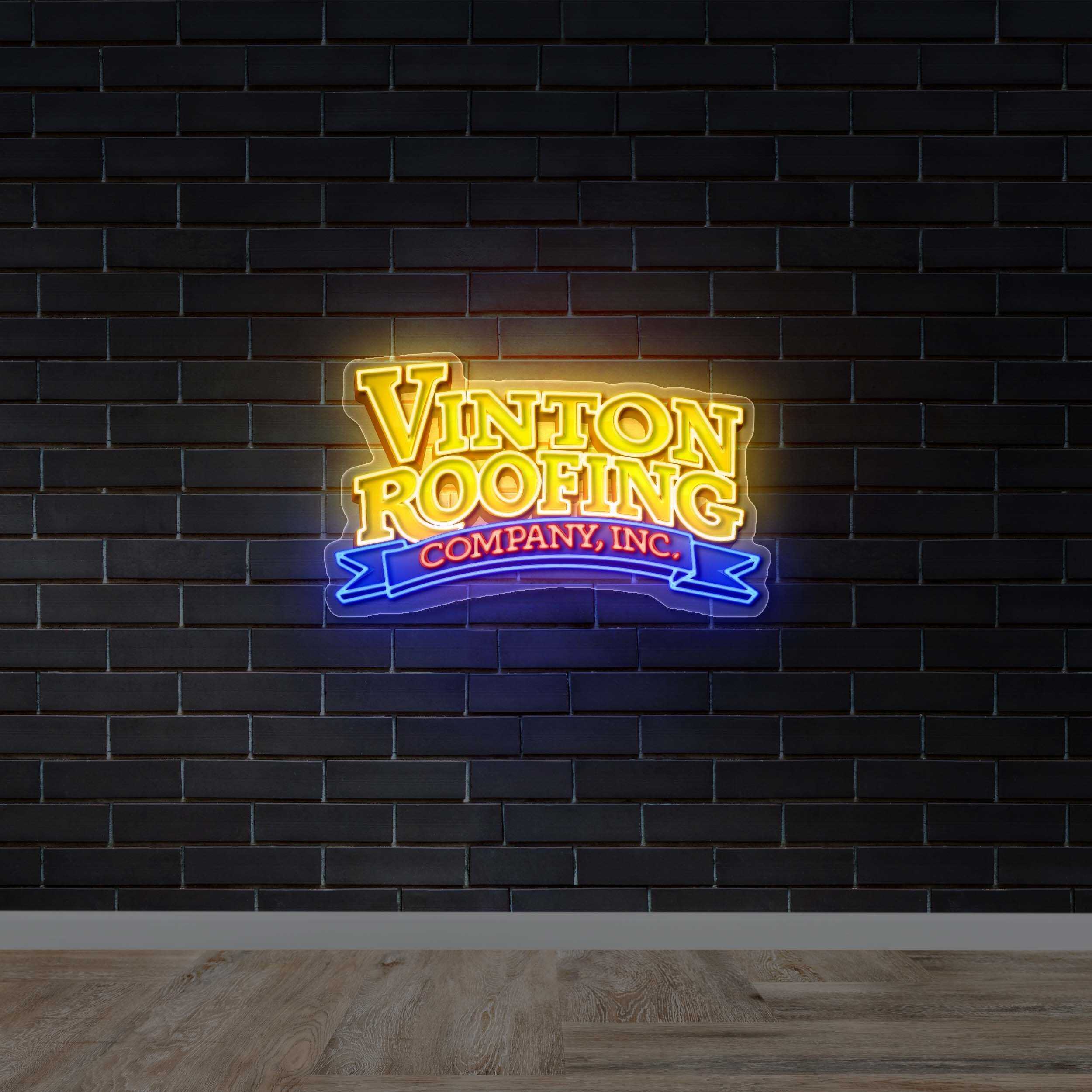 Vinton Roofing Company Inc - Premium Neon Artwork