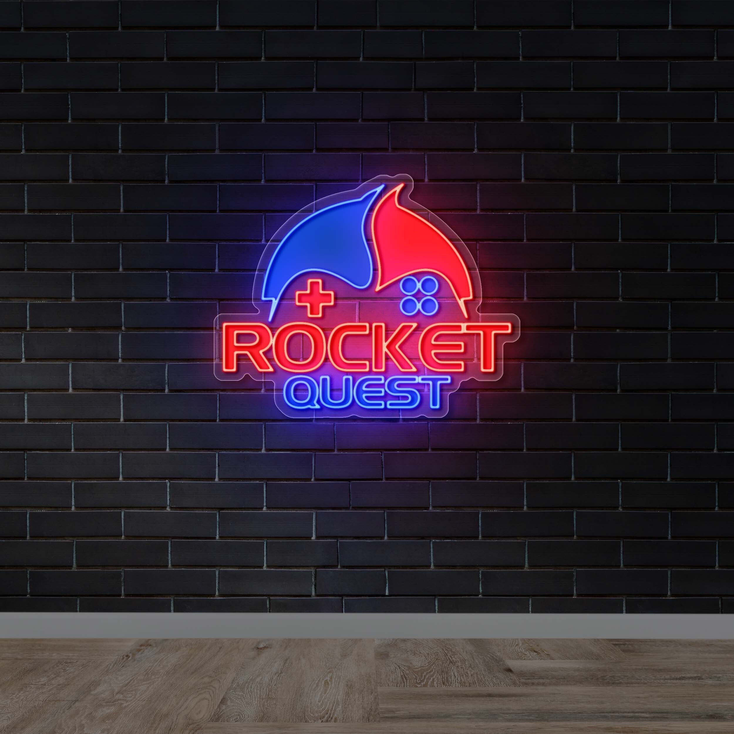 ROCKET QUEST - Premium Neon Artwork