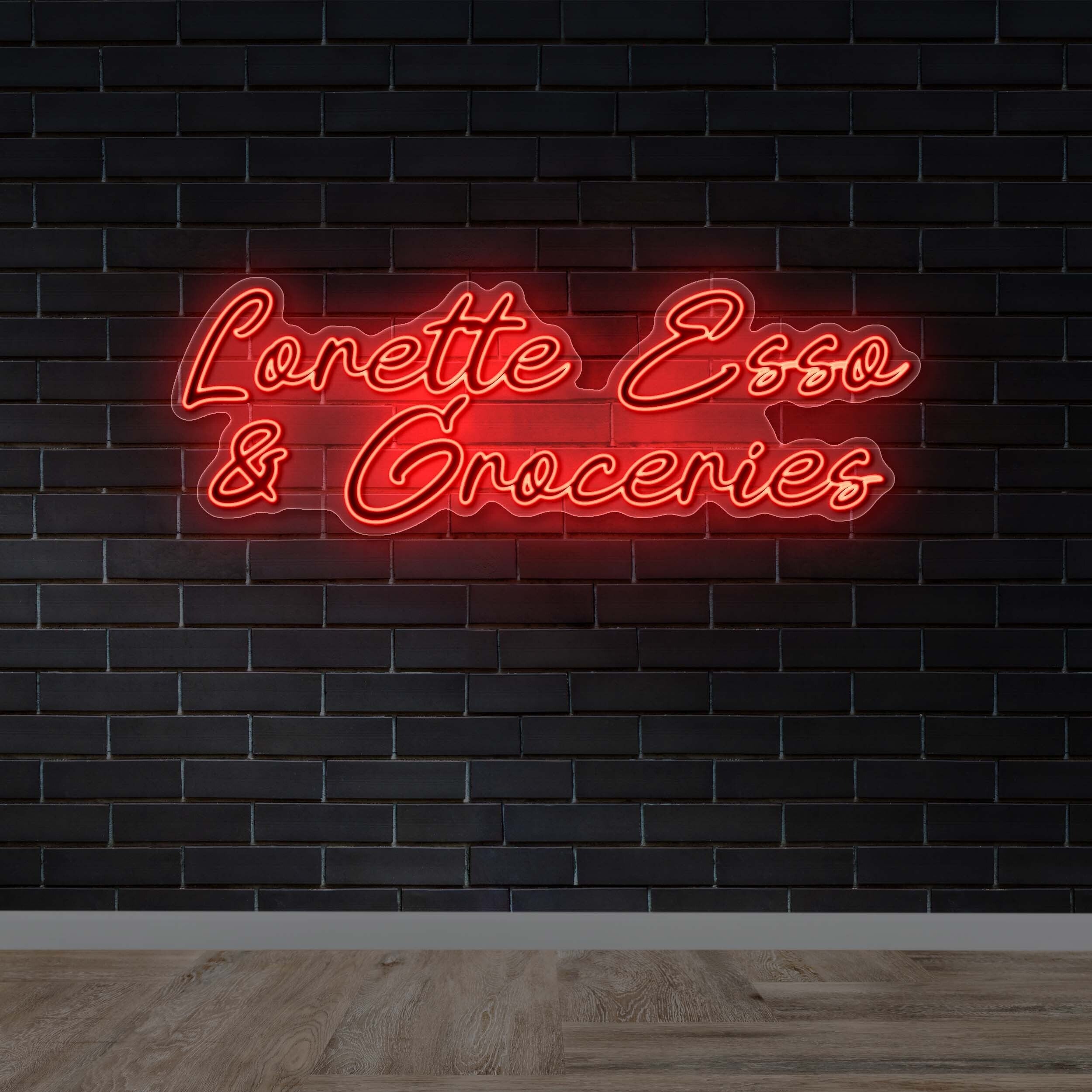 Lorette Esso & Groceries - Premium Neon Artwork