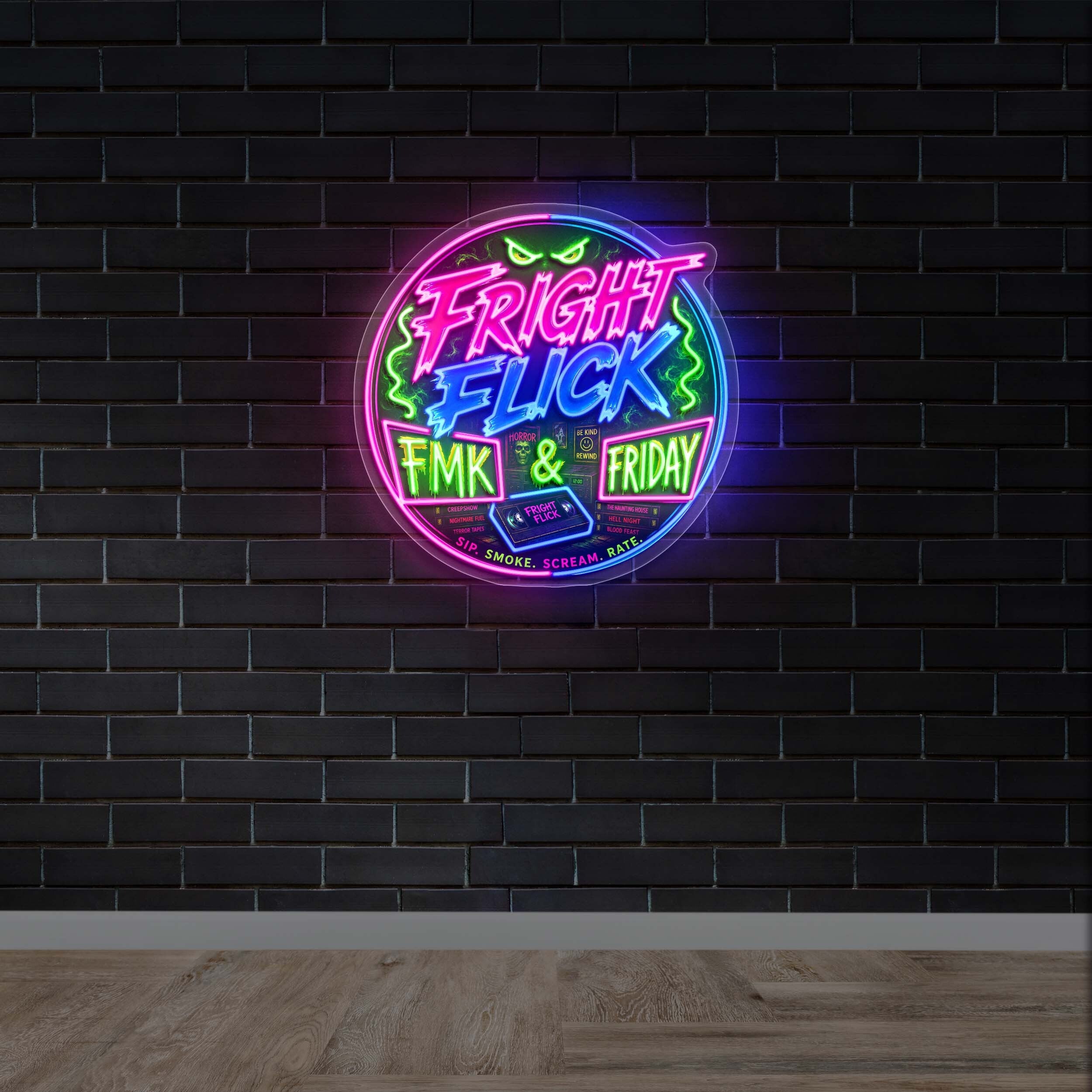 FRIGHT FLICK - Premium Neon Artwork