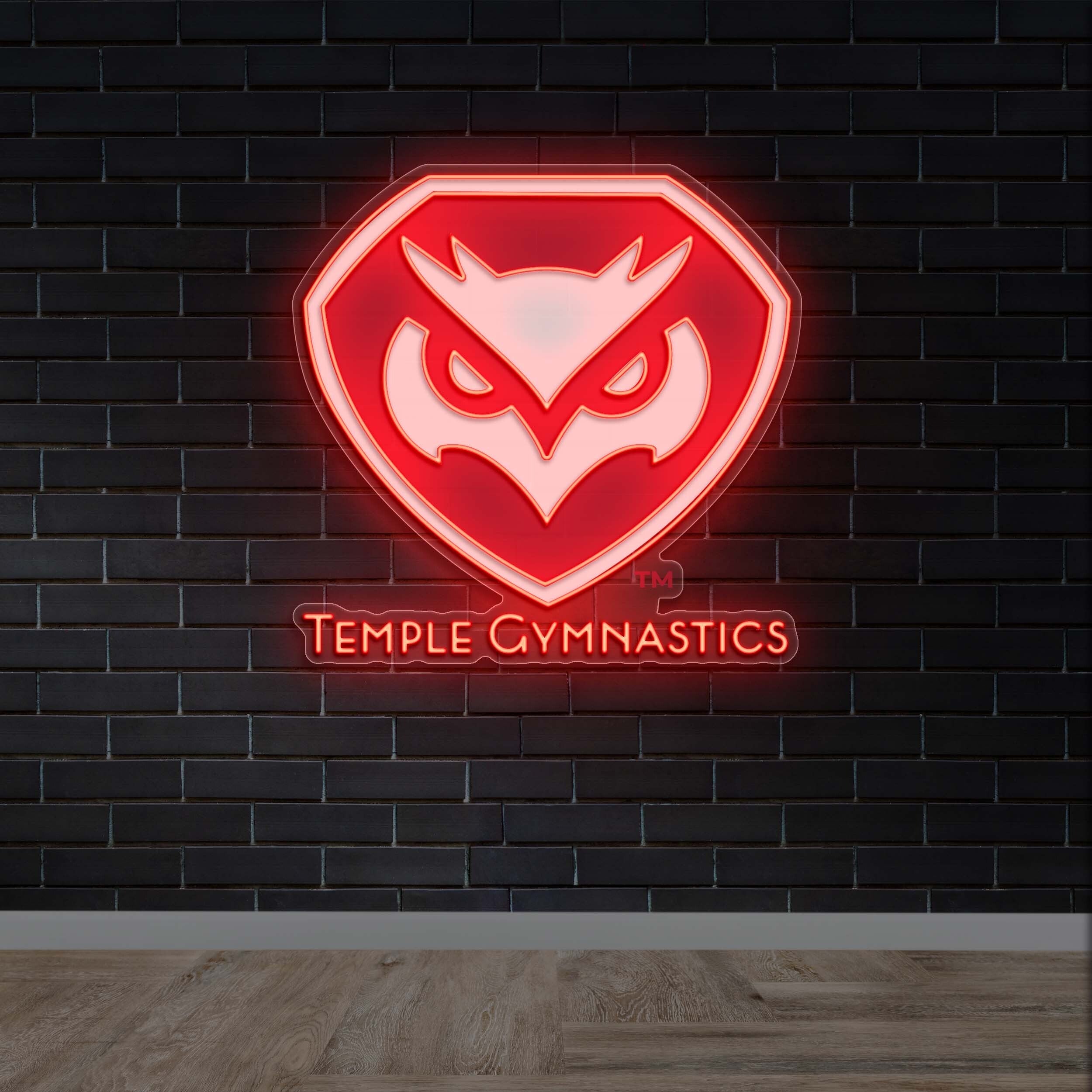 Temple Gymnastics - Premium Neon Artwork