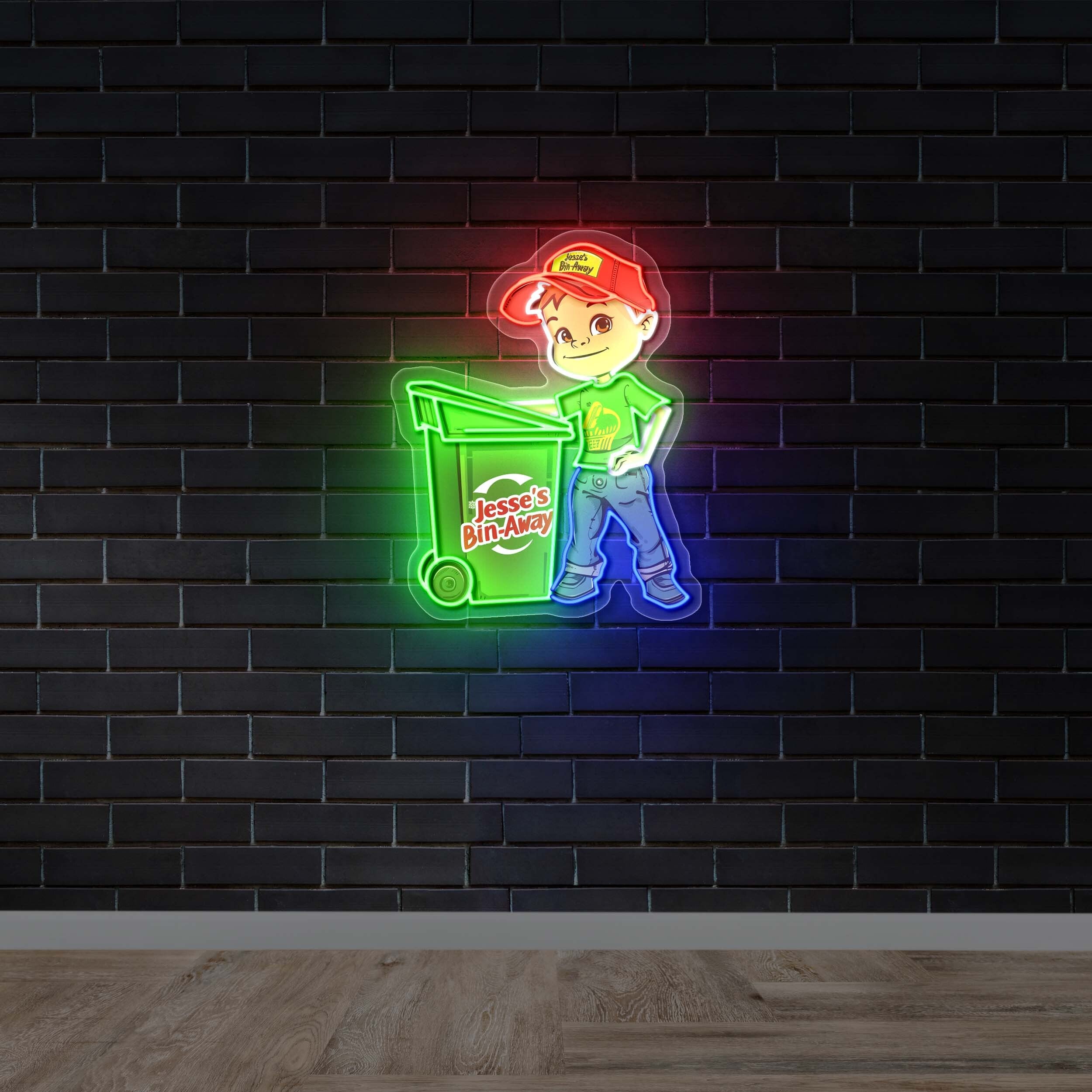 Jesse’s Bin-Away – Premium Neon Artwork