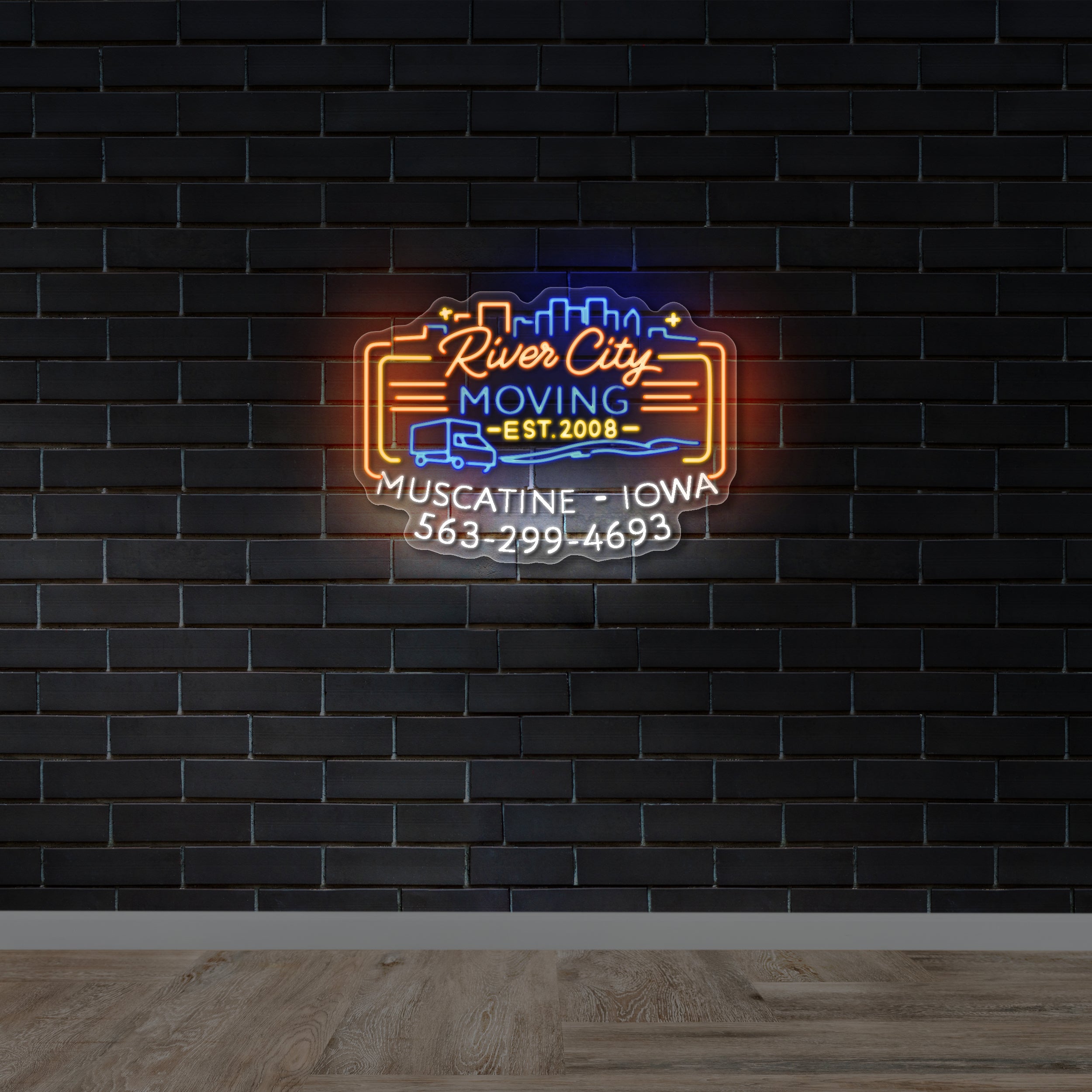 RIVER CITY MOVING | 2nd Version - Premium Neon Artwork