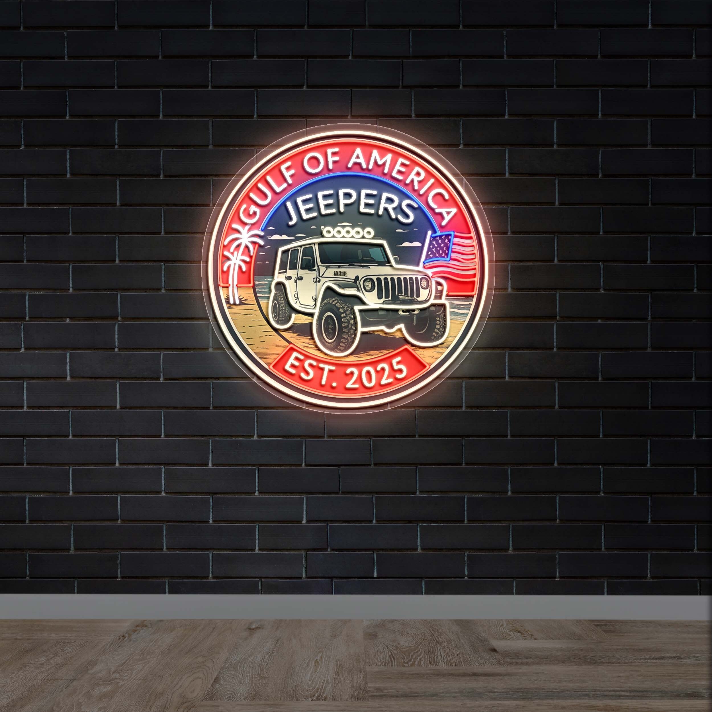 Gulf of America Jeepers Est. 2025 - Premium Neon Artwork
