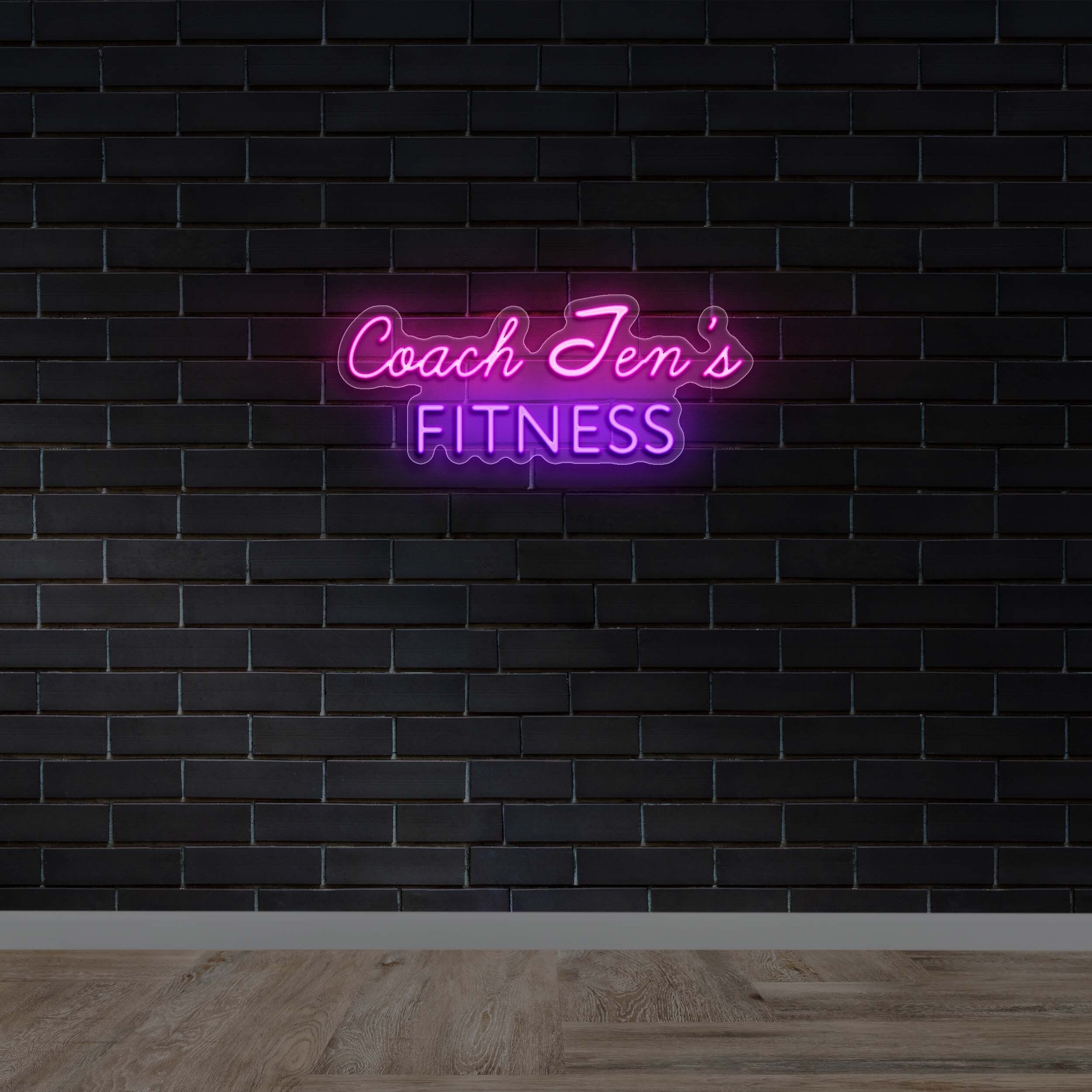 Coach Jen's Fitness | Text only - Premium Neon Artwork