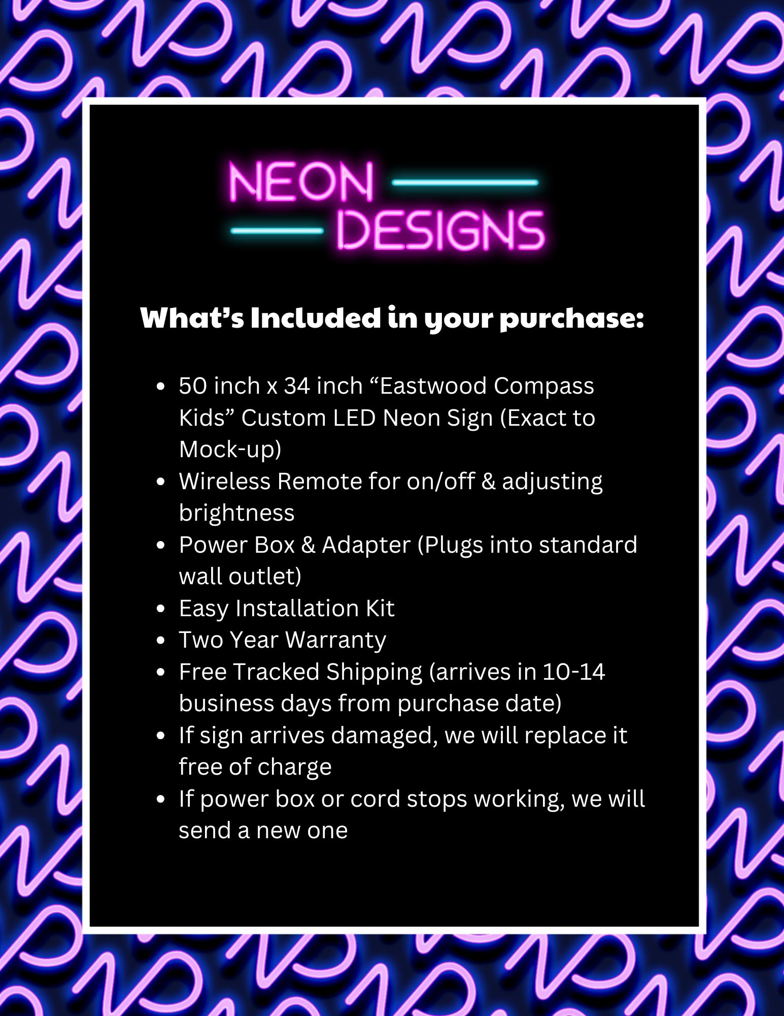 Eastwood Compass Kids - Premium Neon Artwork