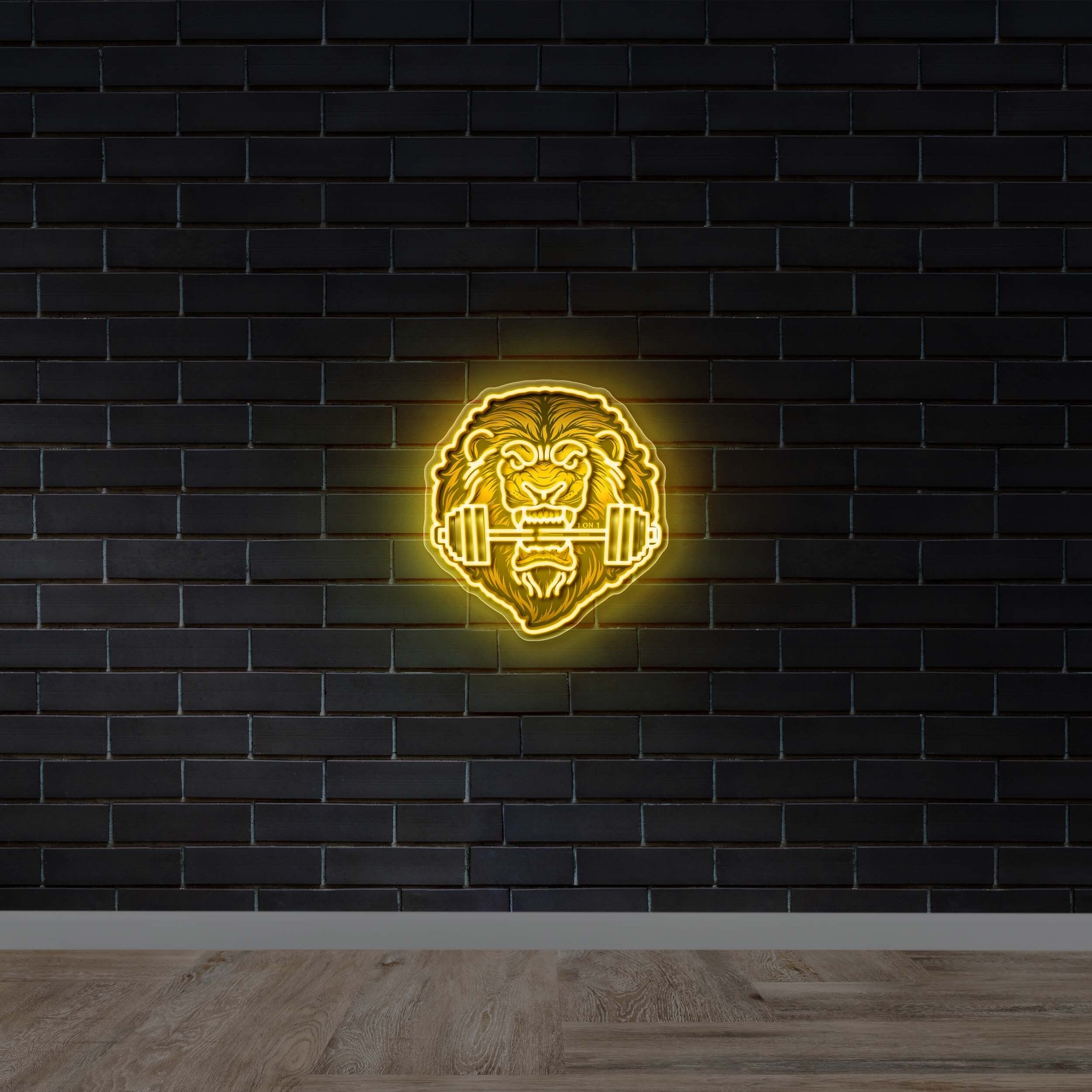 Lion Gym Logo - Premium Neon Artwork