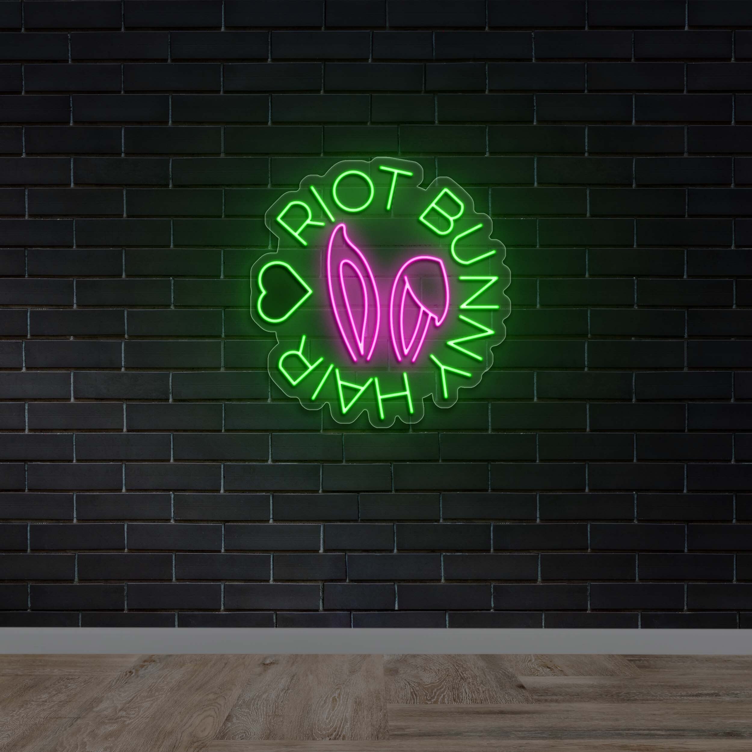 RIOT BUNNY HAIR - Premium Neon Artwork