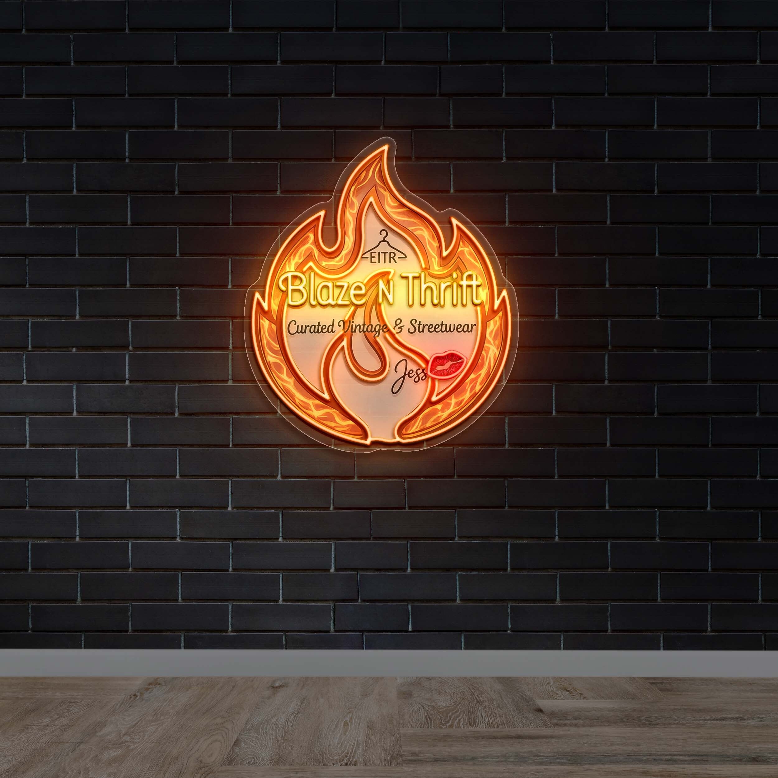 Blaze N Thrift - Premium Neon Artwork