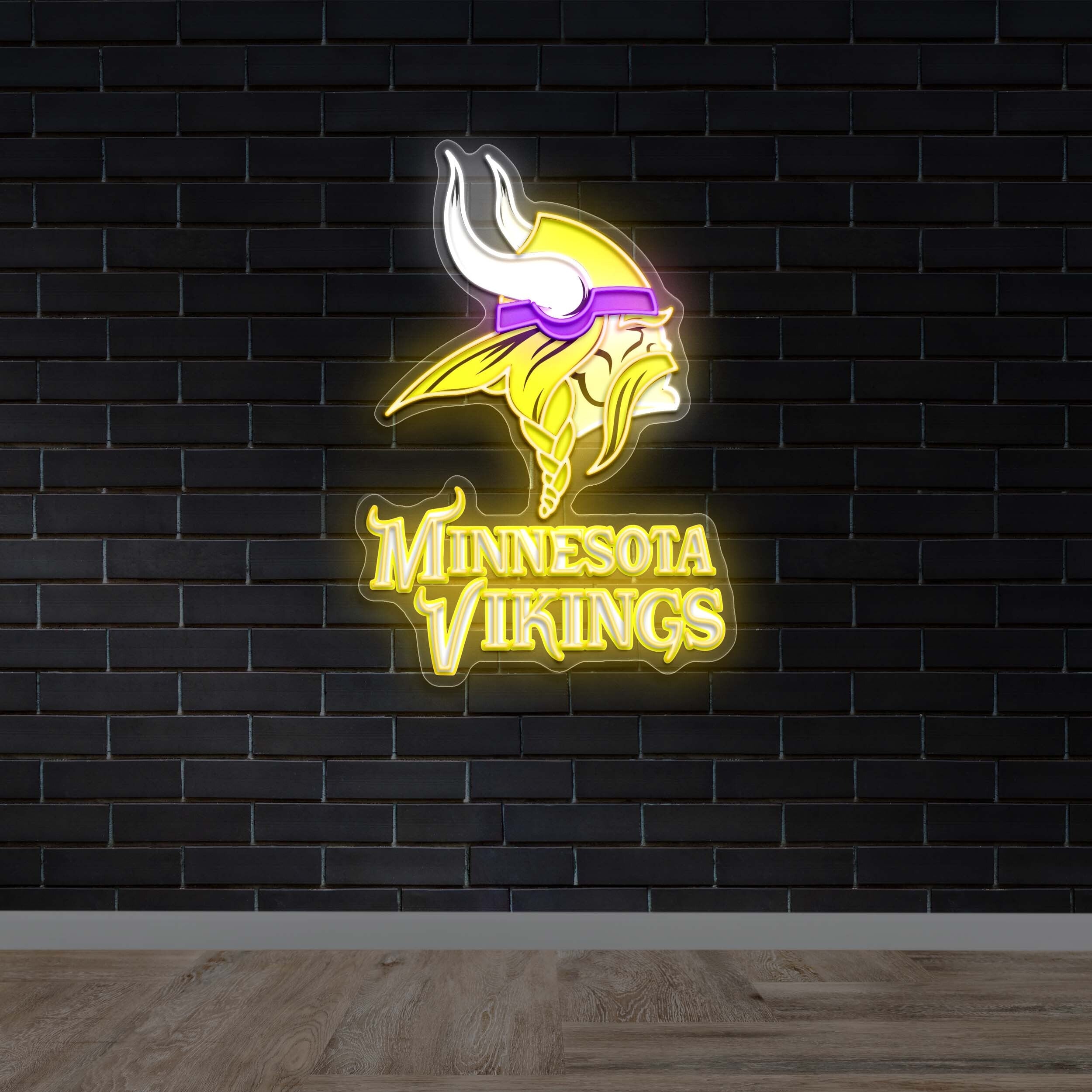 Minnesota Vikings Logo (with team name) – Premium Neon Artwork