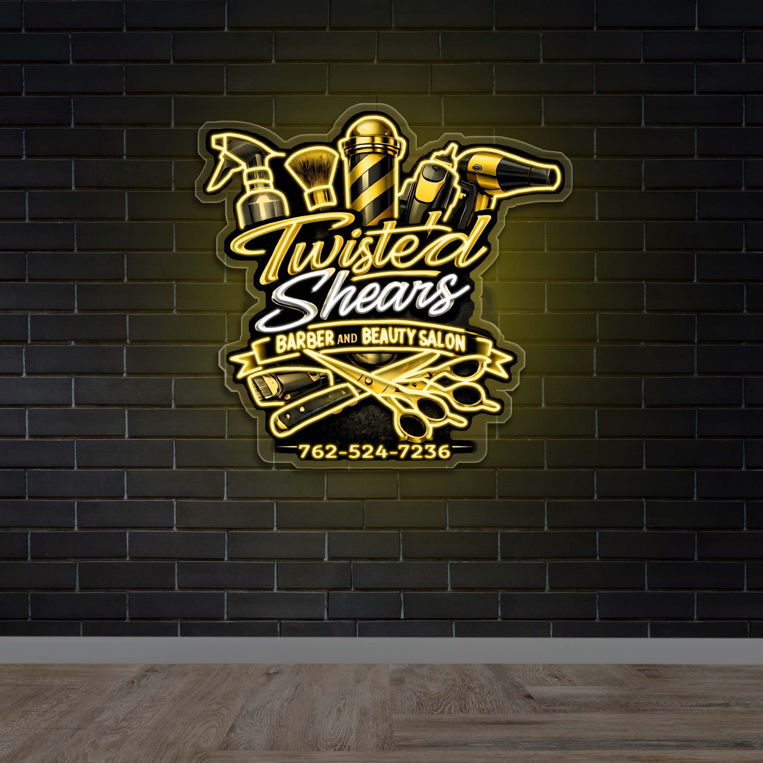 TWISTED SHEARS - Premium Neon Artwork