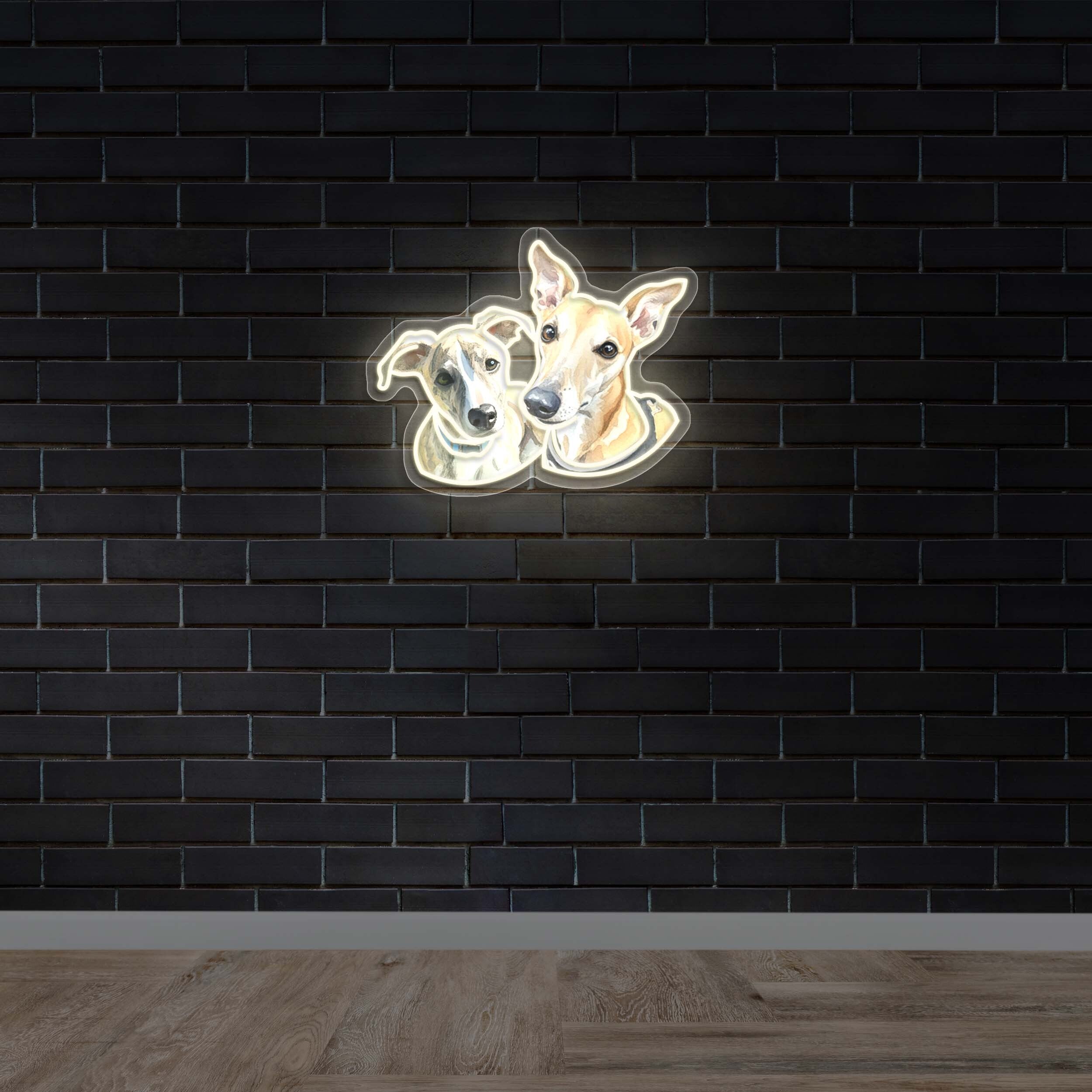 Duo Paws Glow - Premium Neon Artwork