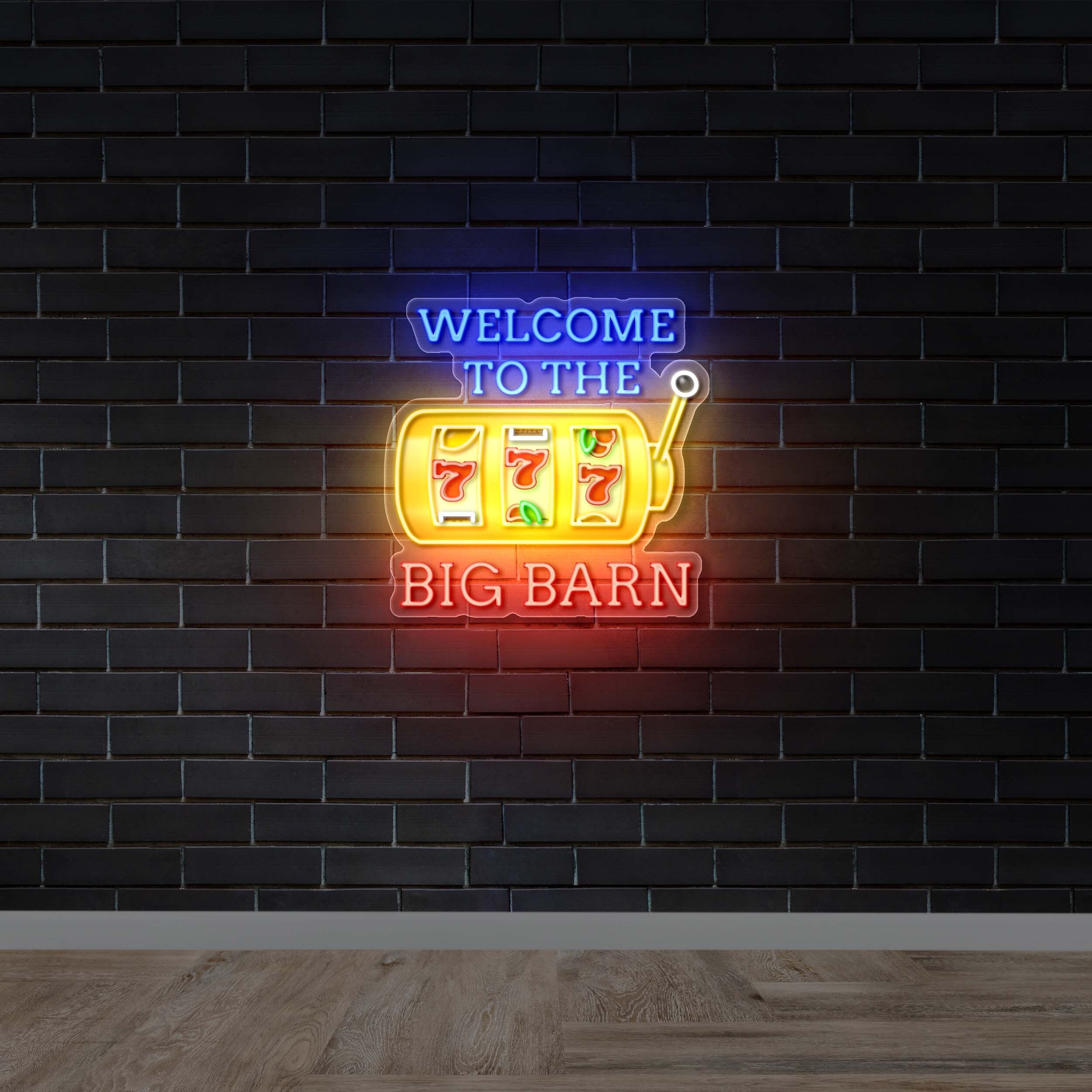 Welcome to the Big Barn - Premium Neon Artwork