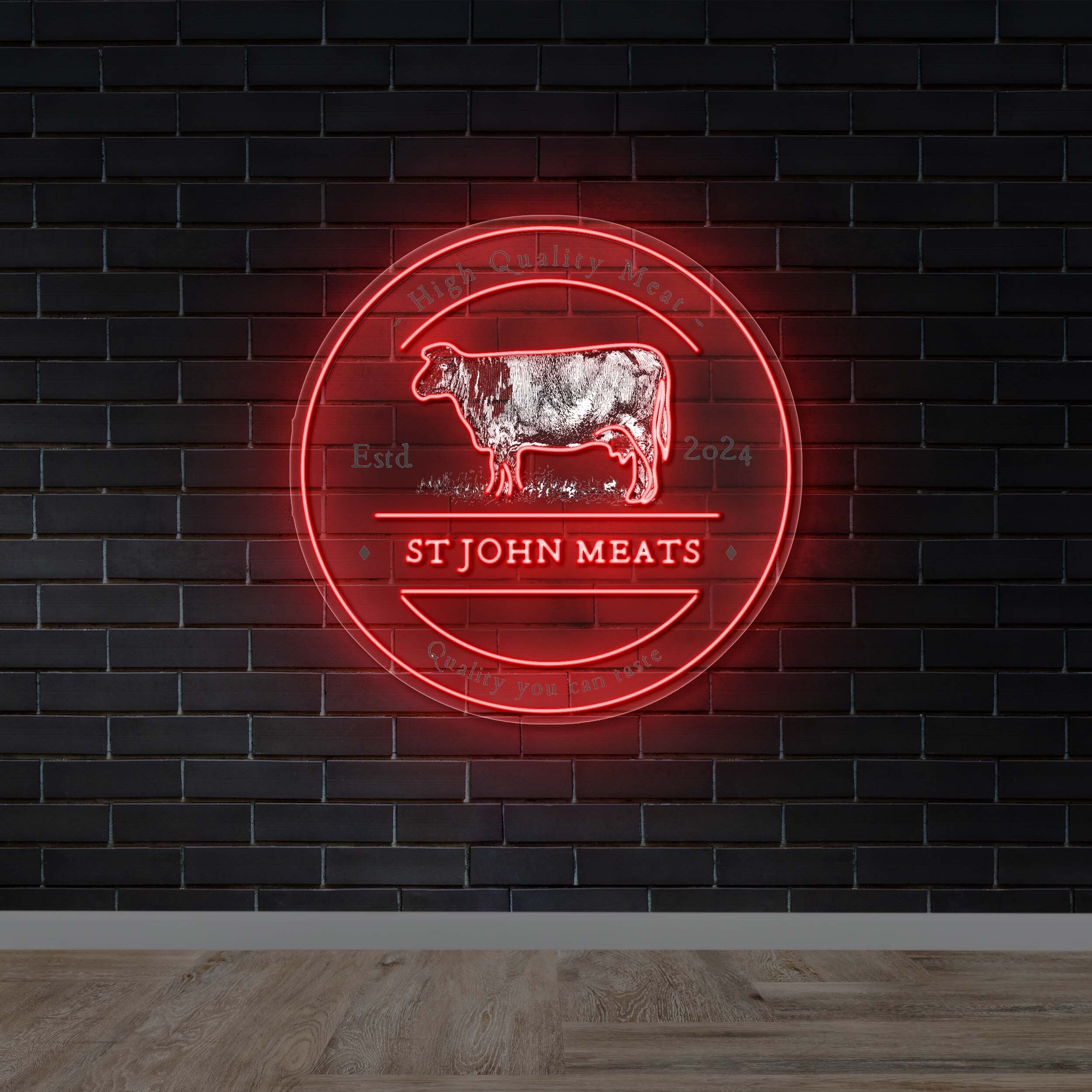 ST JOHN MEATS - Premium Neon Artwork