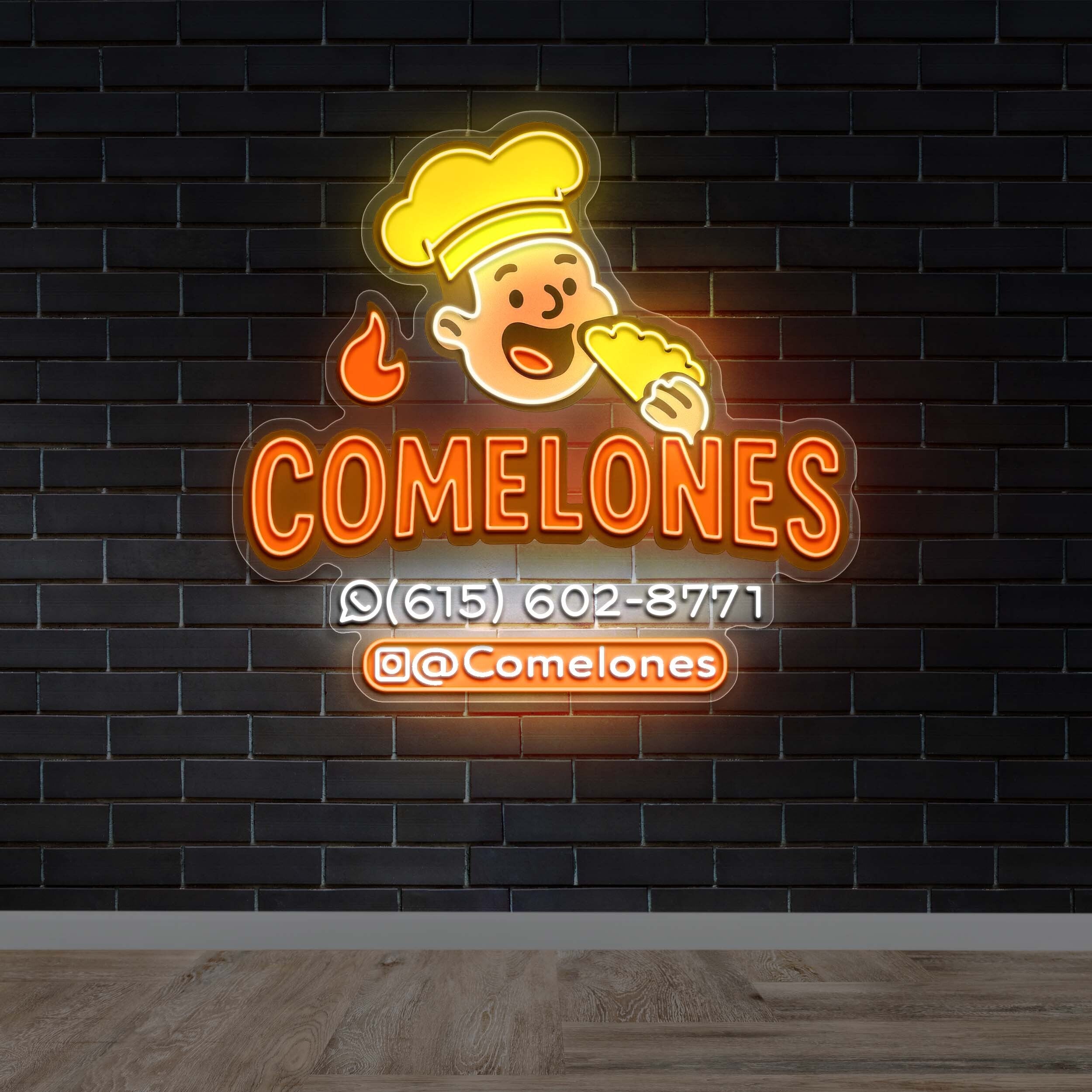 Comelones - Premium Neon Artwork
