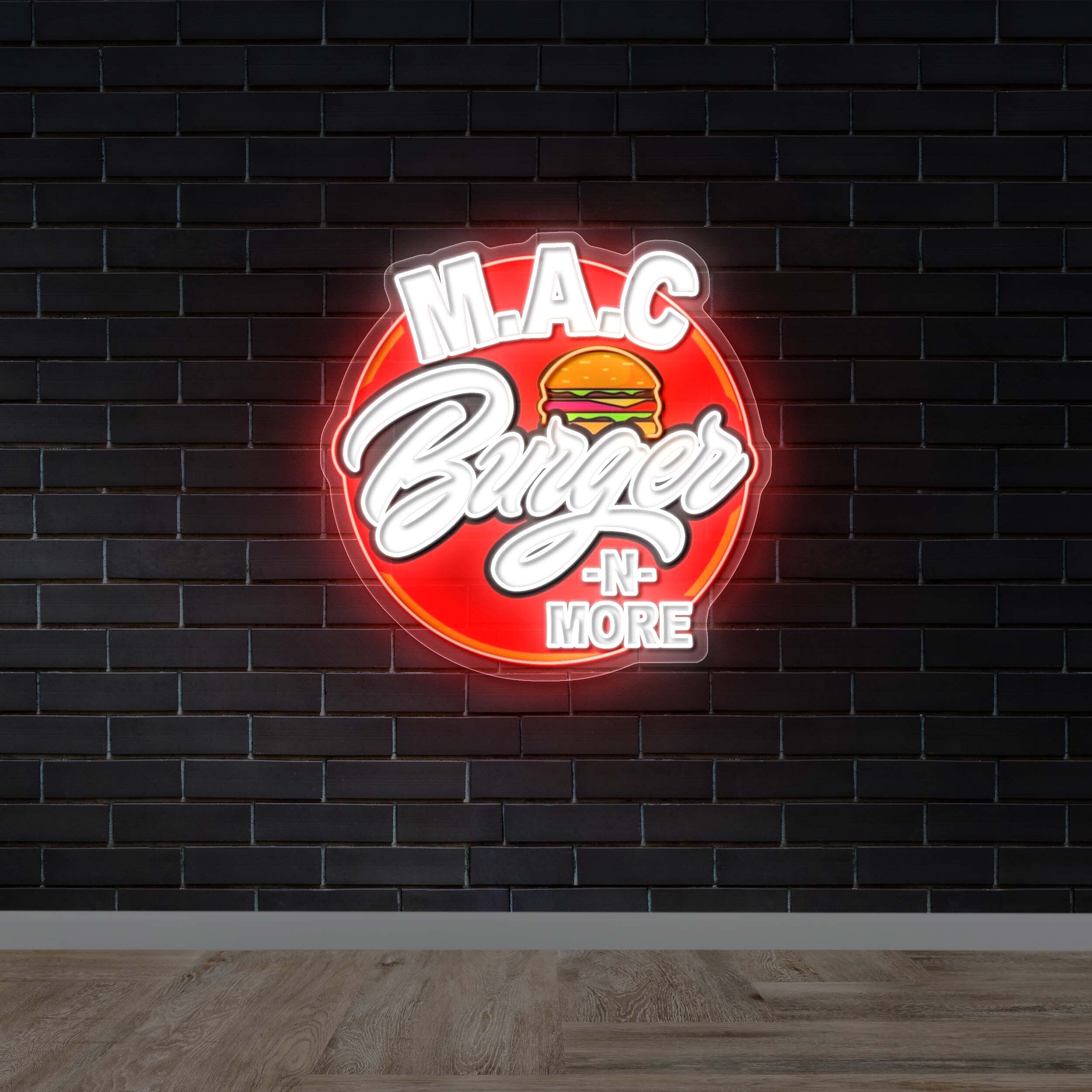 M.A.C Burger -N- MORE - Premium Neon Artwork