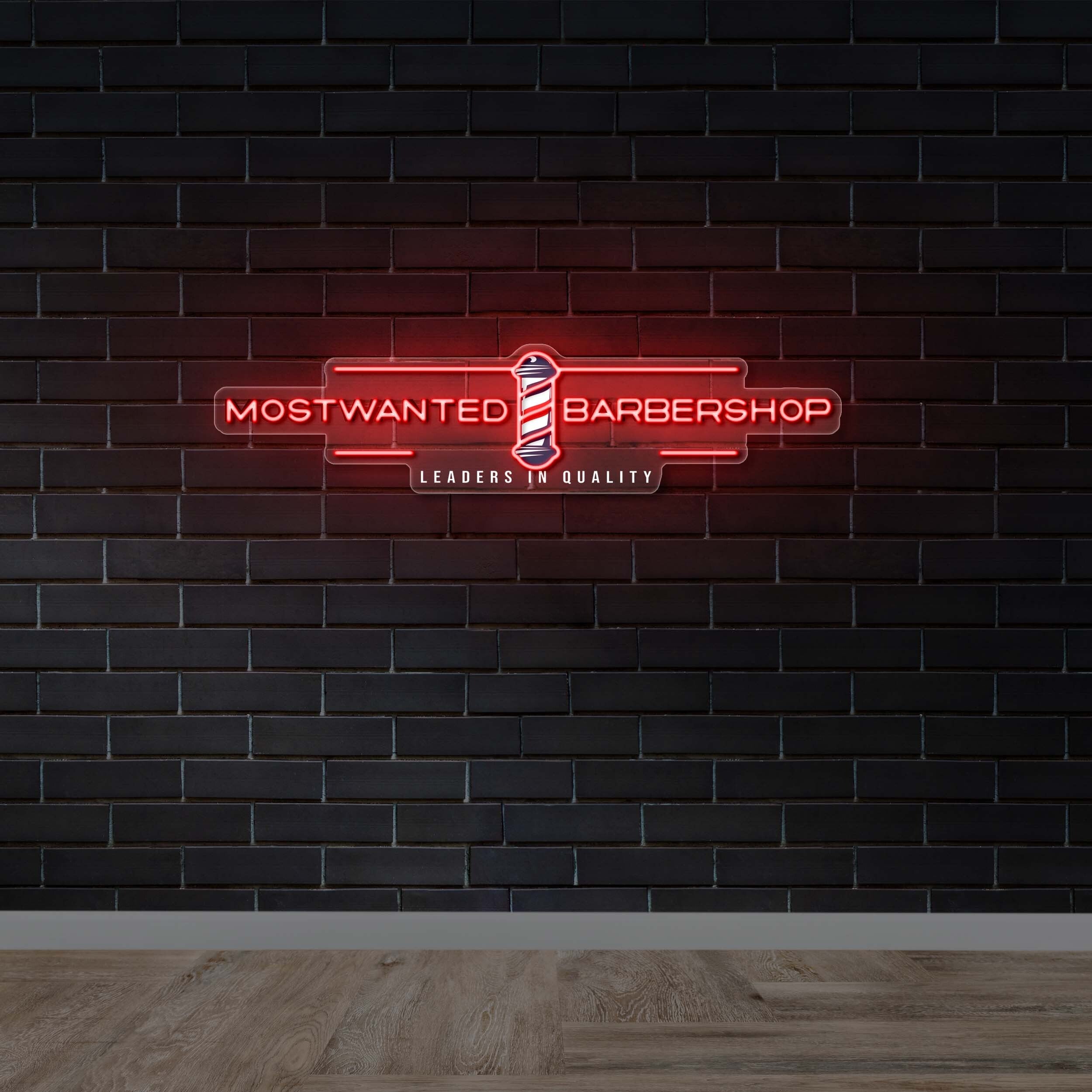 MOST WANTED BARBERSHOP - Premium Neon Artwork