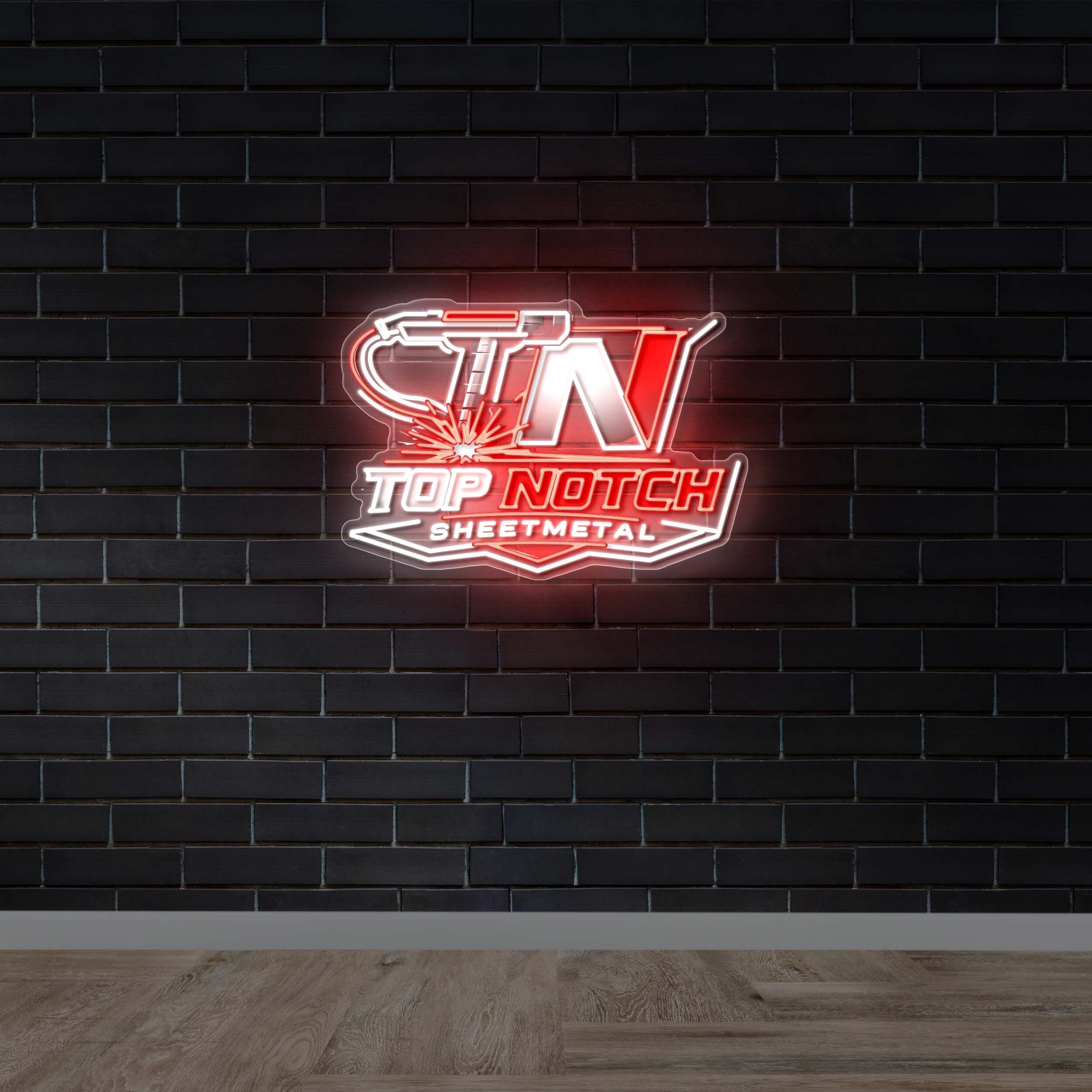 TOP NOTCH SHEETMETAL - Premium Neon Artwork