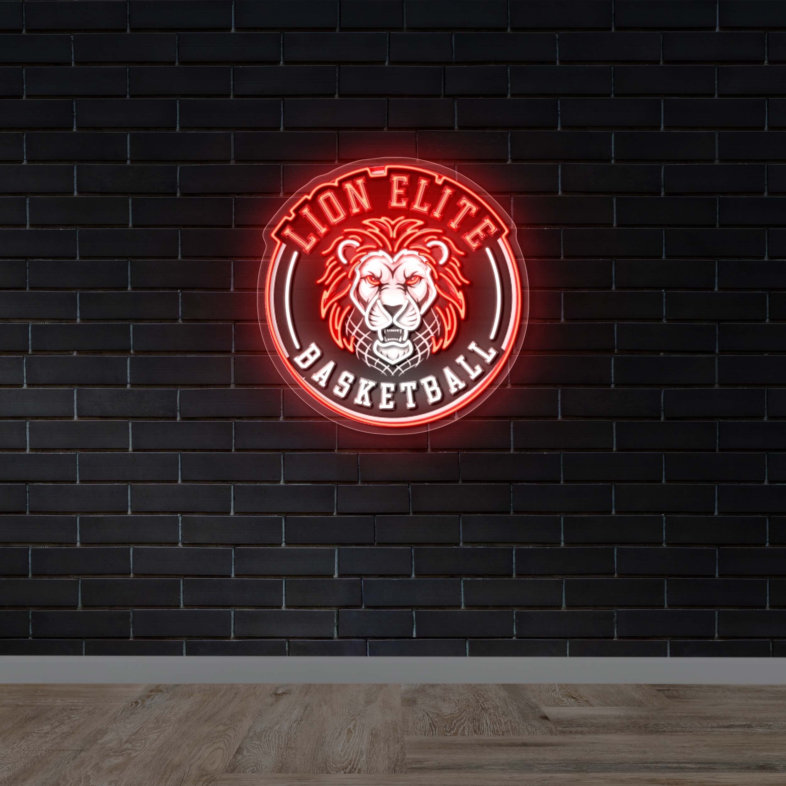 LION ELITE BASKETBALL - Premium Neon Artwork