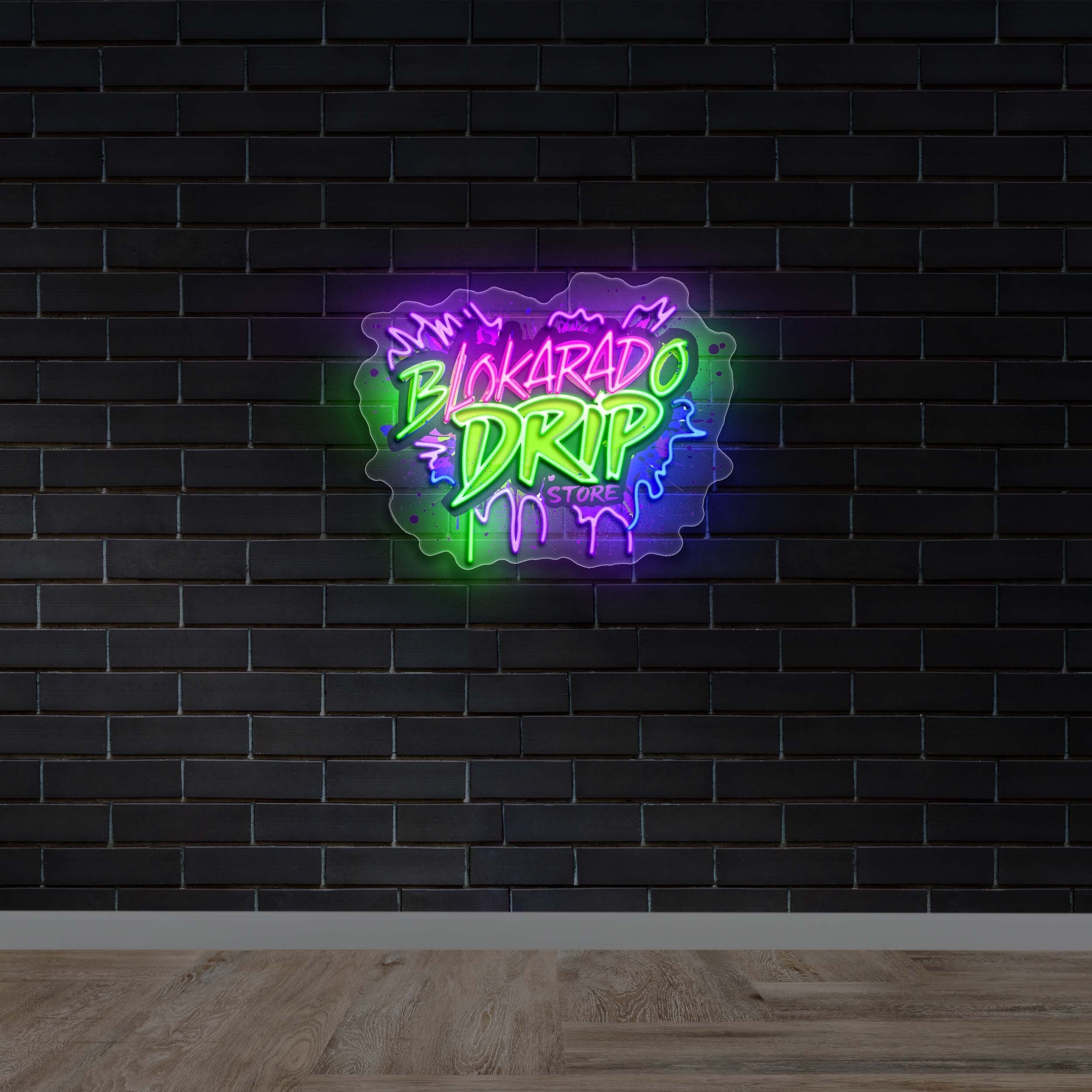 Blokarado Drip Store - Premium Neon Artwork