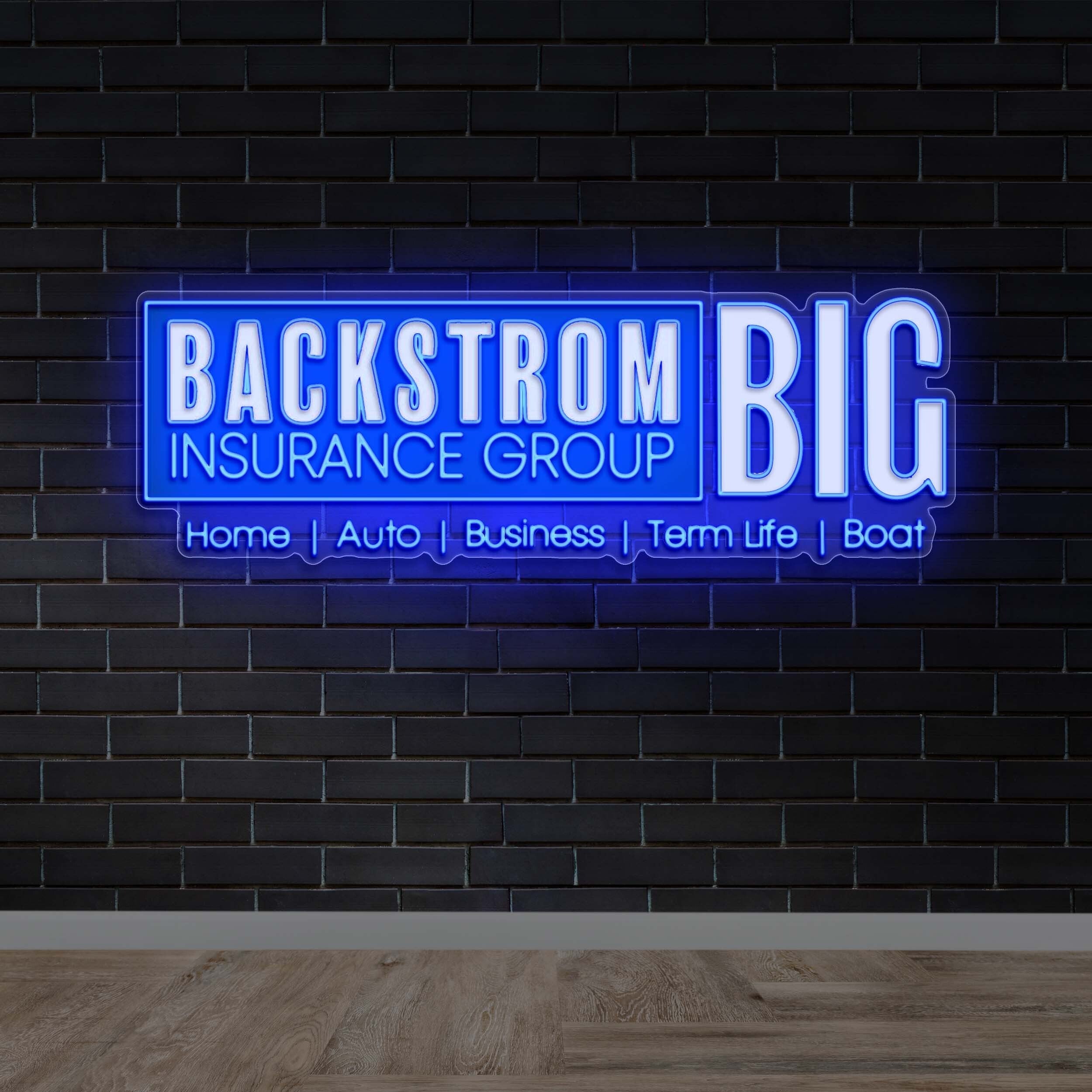 Backstrom Insurance Group Big - Premium Neon Artwork