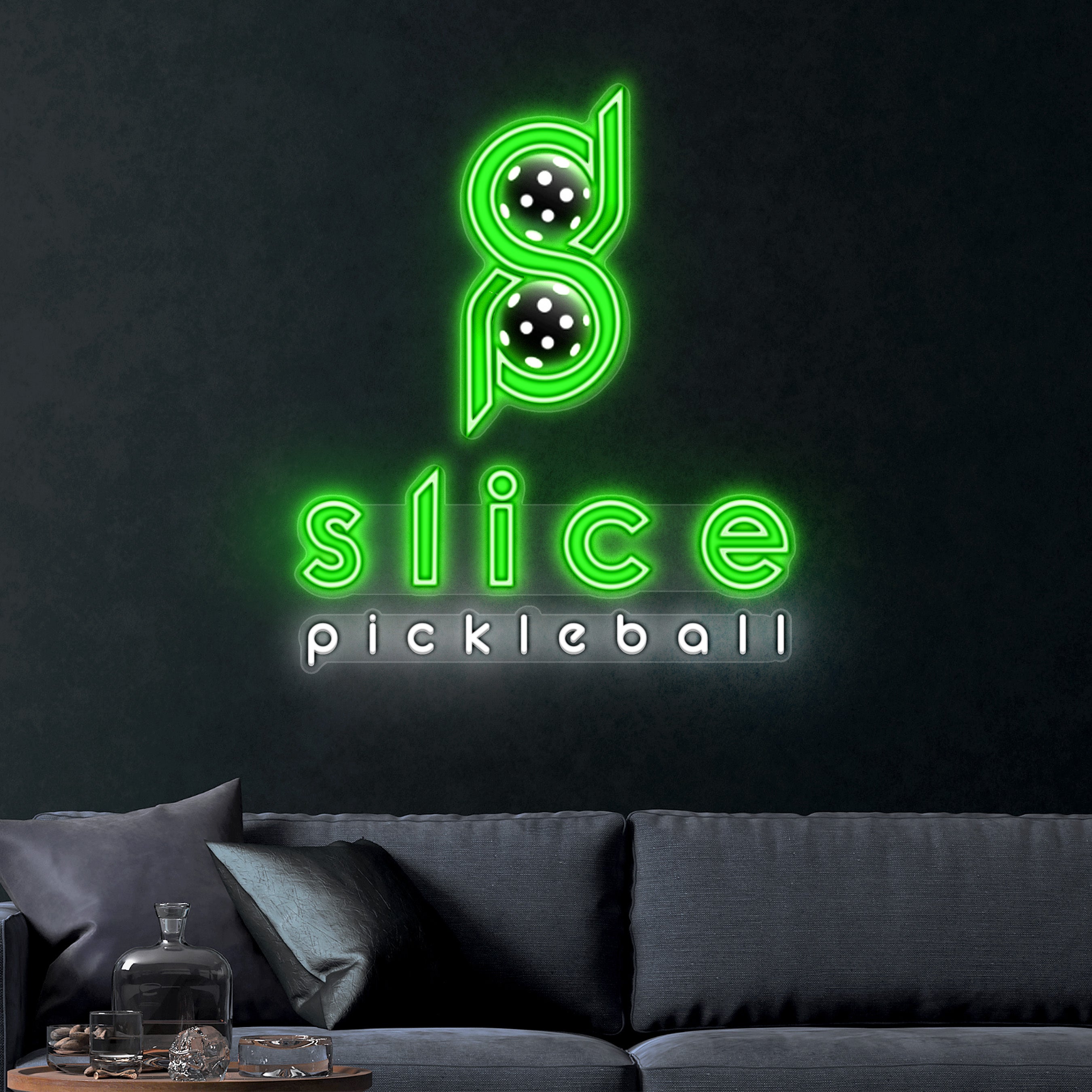 Slice Pickleball – Premium Neon Artwork