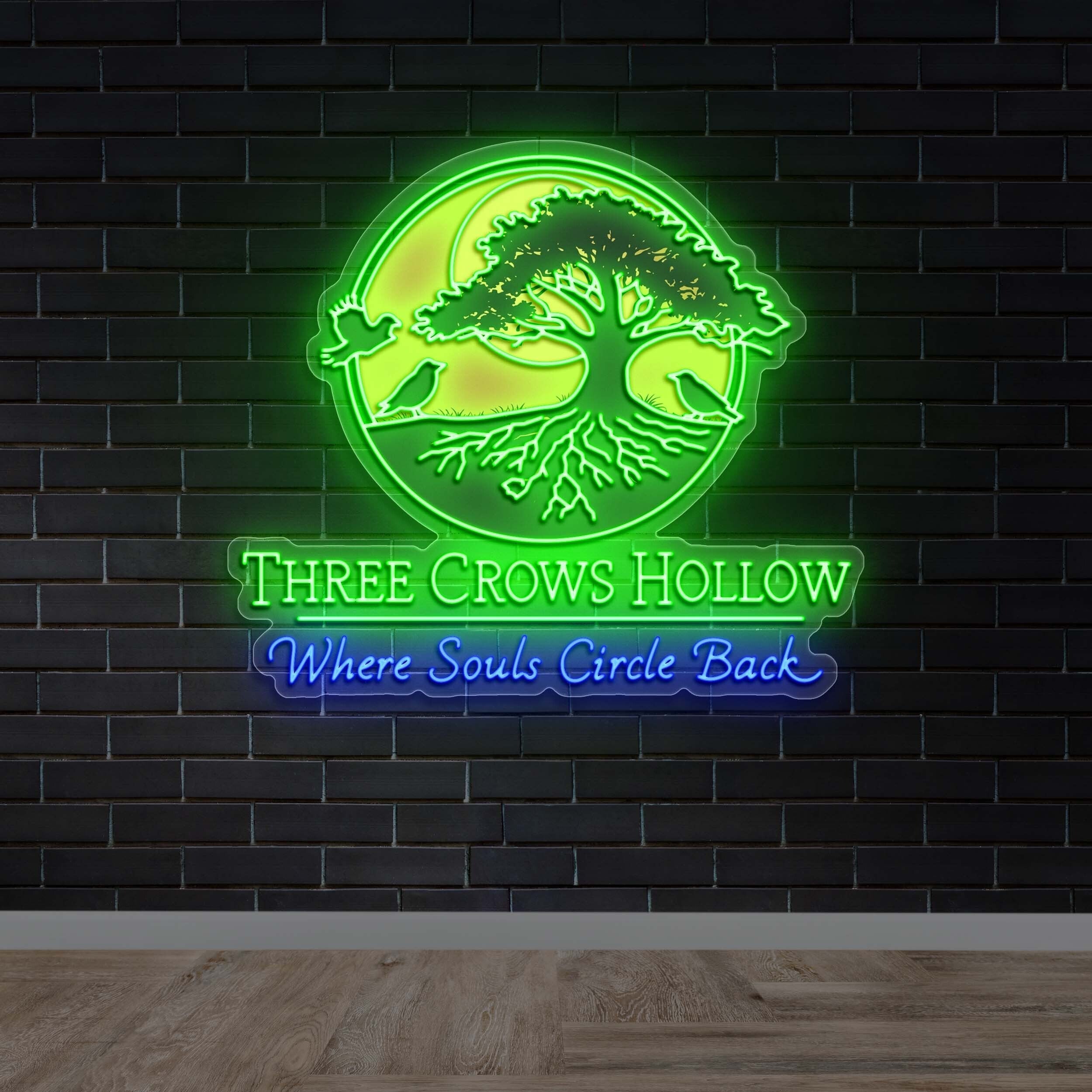 Three Crows Hollow - Premium Neon Artwork