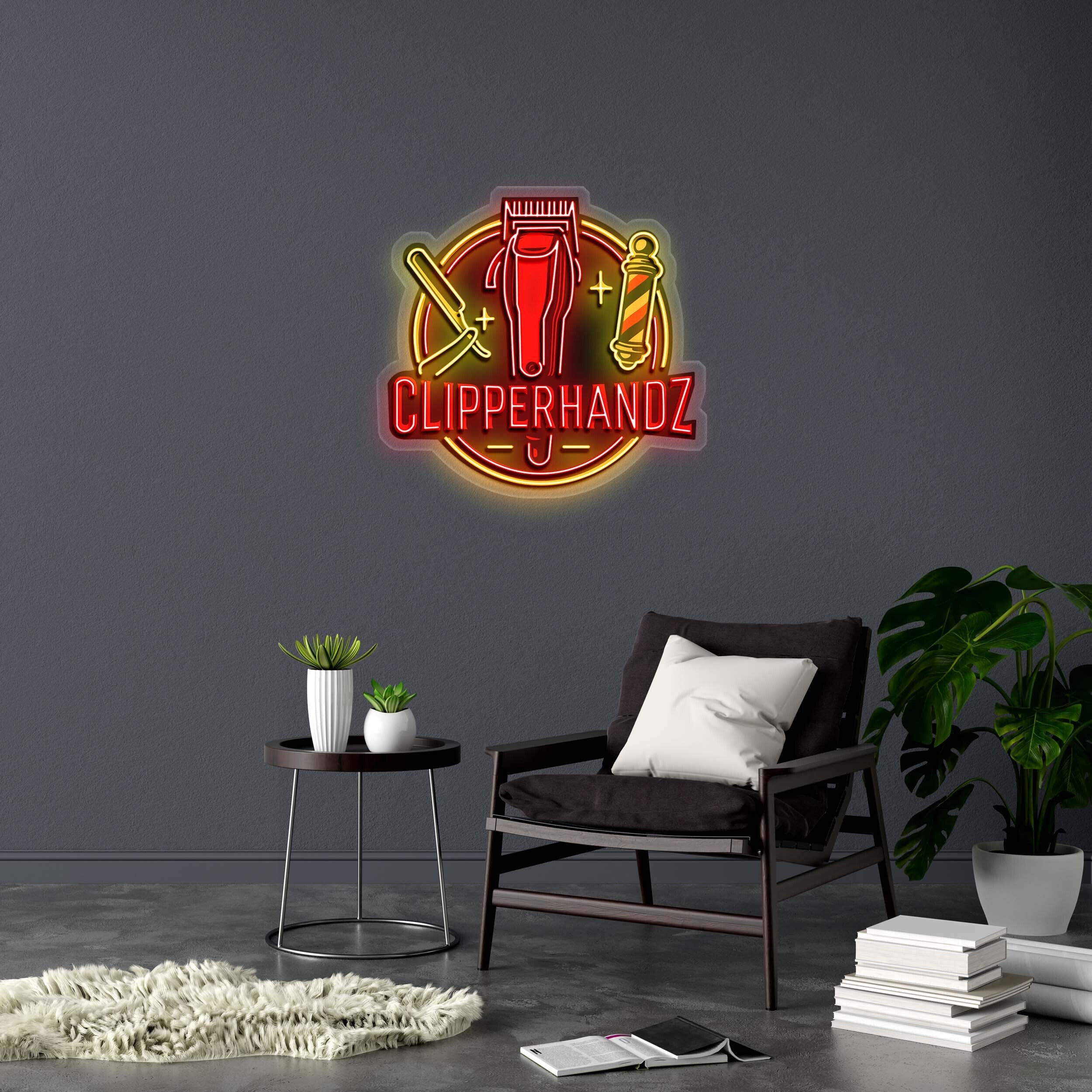 CLIPPERHANDZ - Premium Neon Artwork