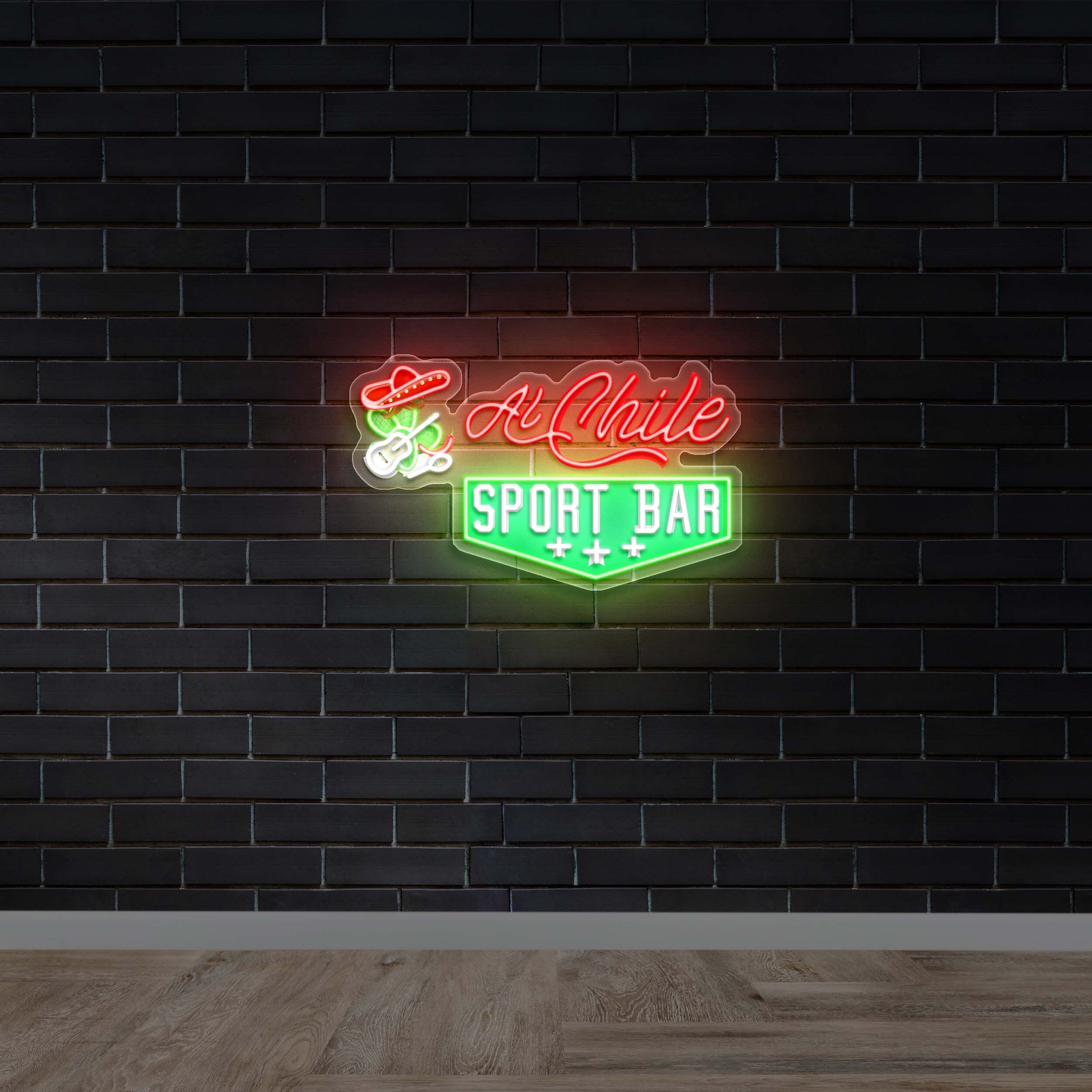 Al Chile SPORT BAR - Premium Neon Artwork