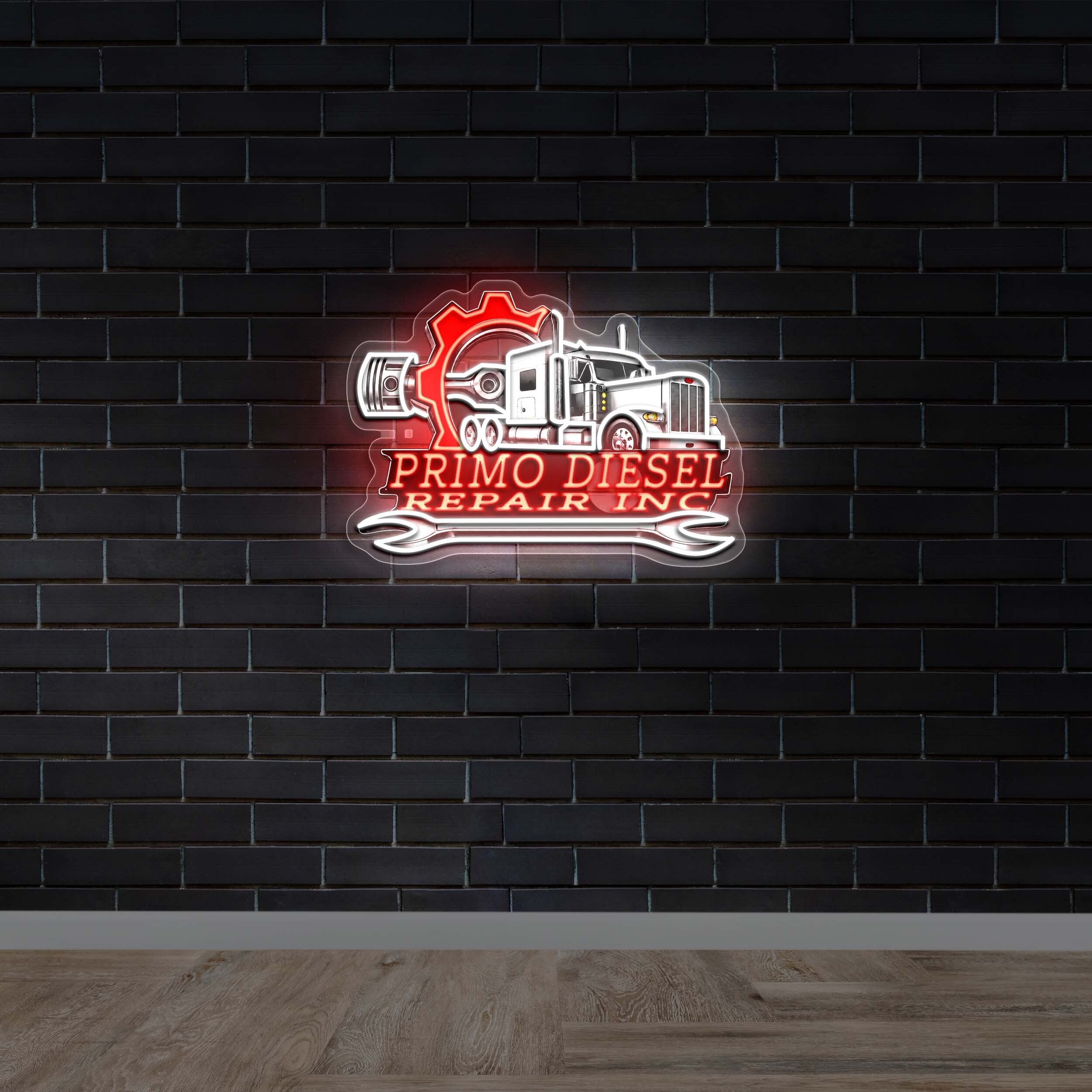 Primo Diesel Repair Inc. - Premium Neon Artwork