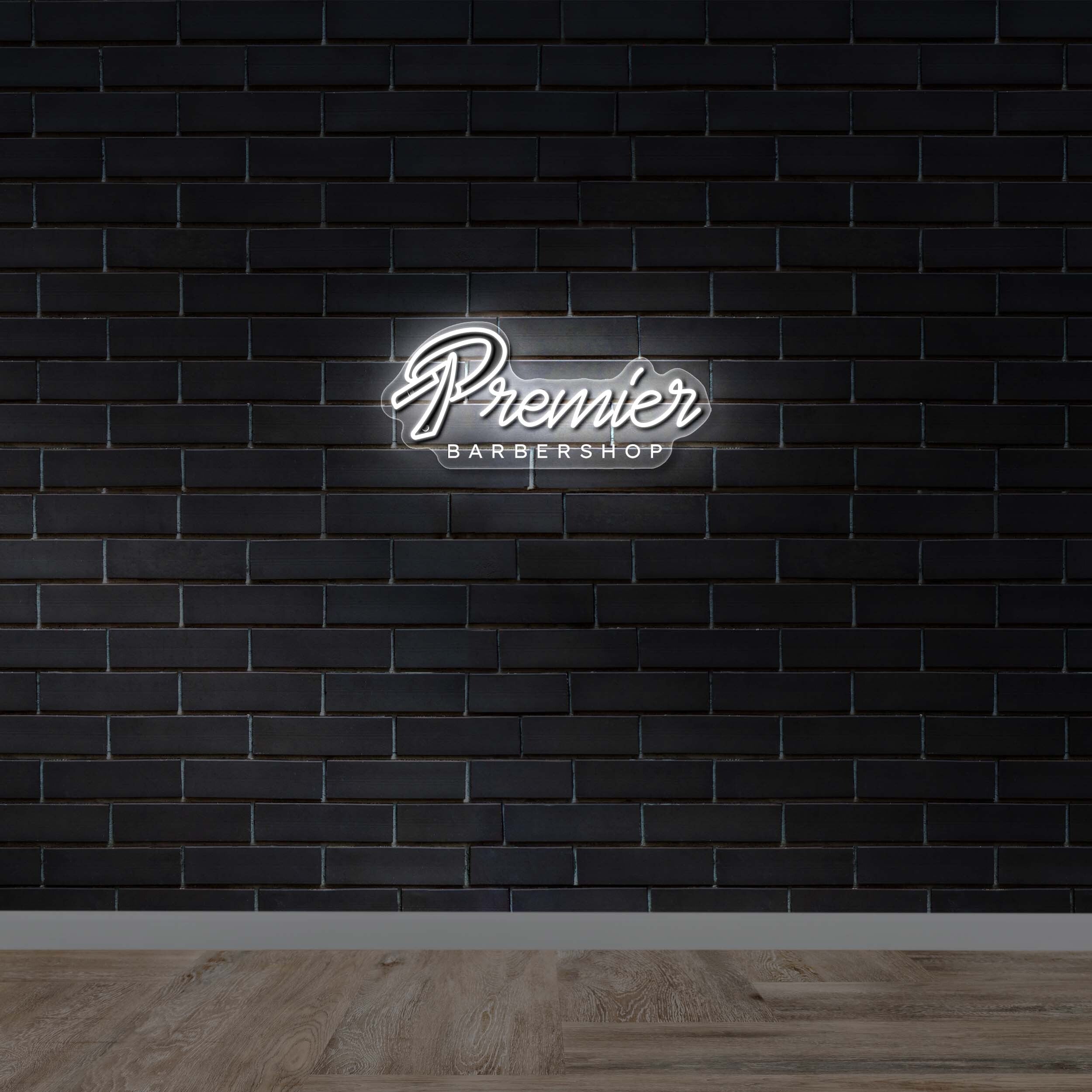 Premier Barbershop - Premium Neon Artwork